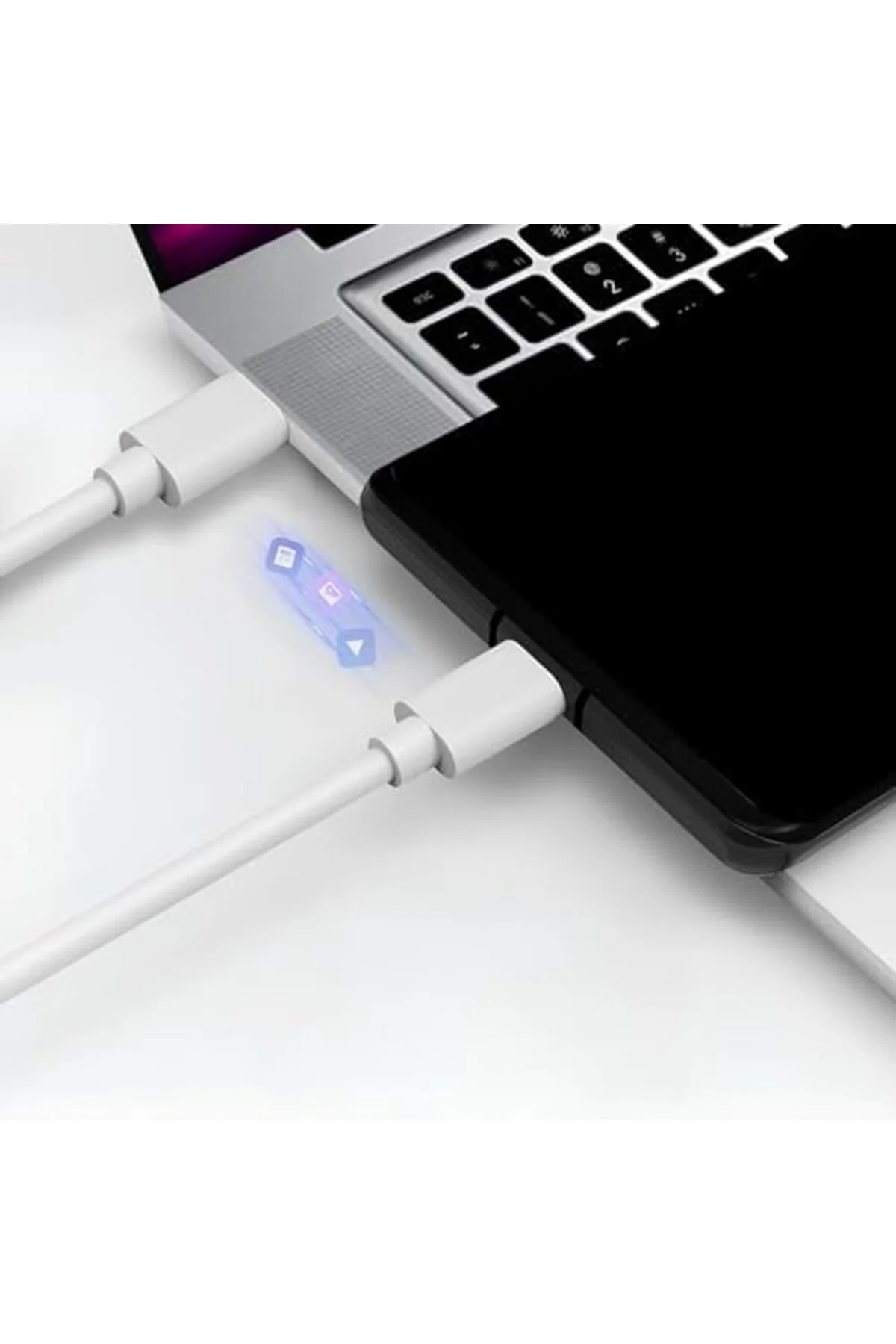 TTKTEKNOLOJİ 15, 15 Plus, 15 Pro, 15 Pro Max Uyumlu USB-C to USB-C 20W Pd Hızlı Şarj ve Data Kablosu
