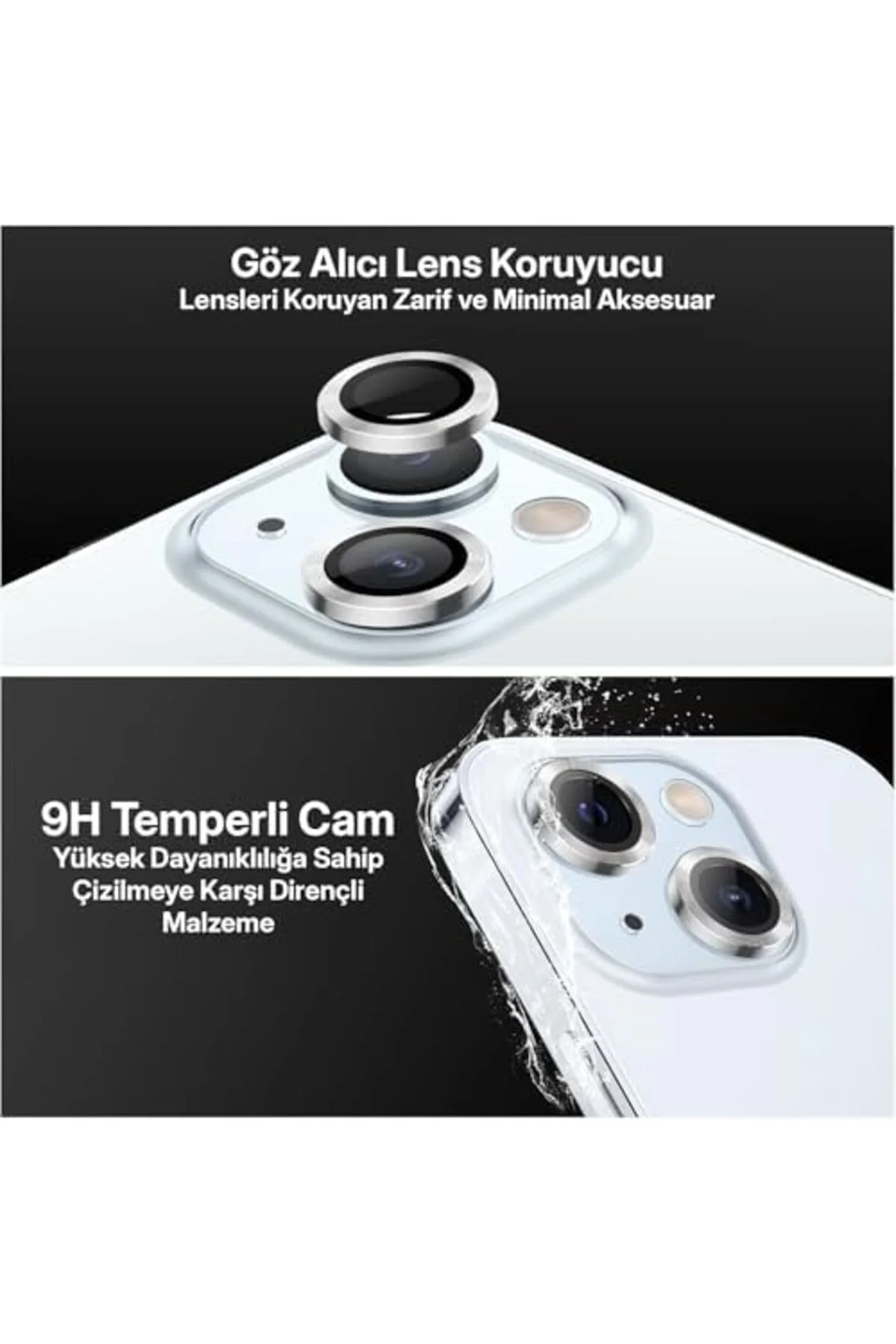 TTKTEKNOLOJİ 15-15 Plus ile Uyumlu Temperli Cam Kamera Lens Koruy TTKTEKNOLOJİ 15-15 Plus ile Uyumlu Temperli Cam Kamera Lens Koruy