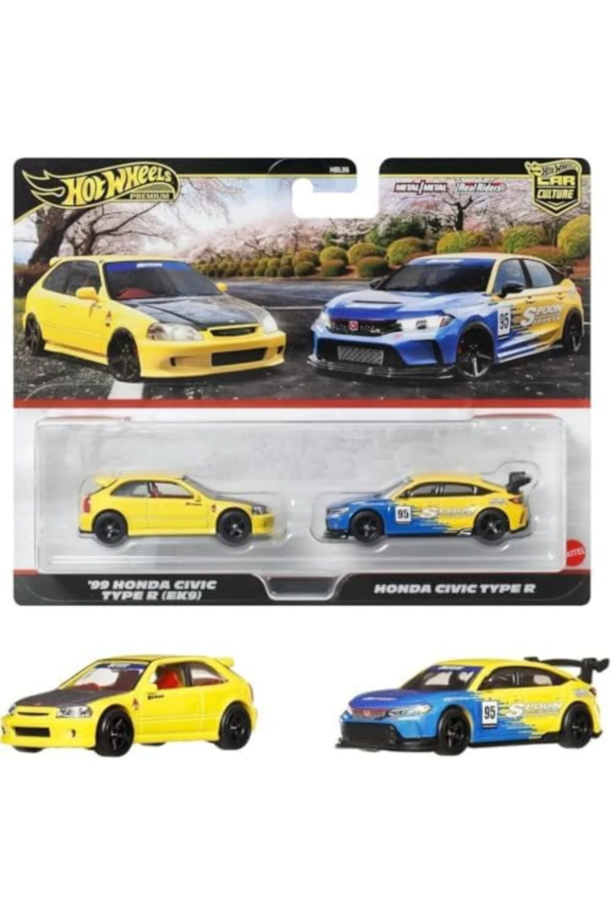TTKTEKNOLOJİ 1:64 Premium Car Culture 2'li Paket 99 HONDA CIVIC T