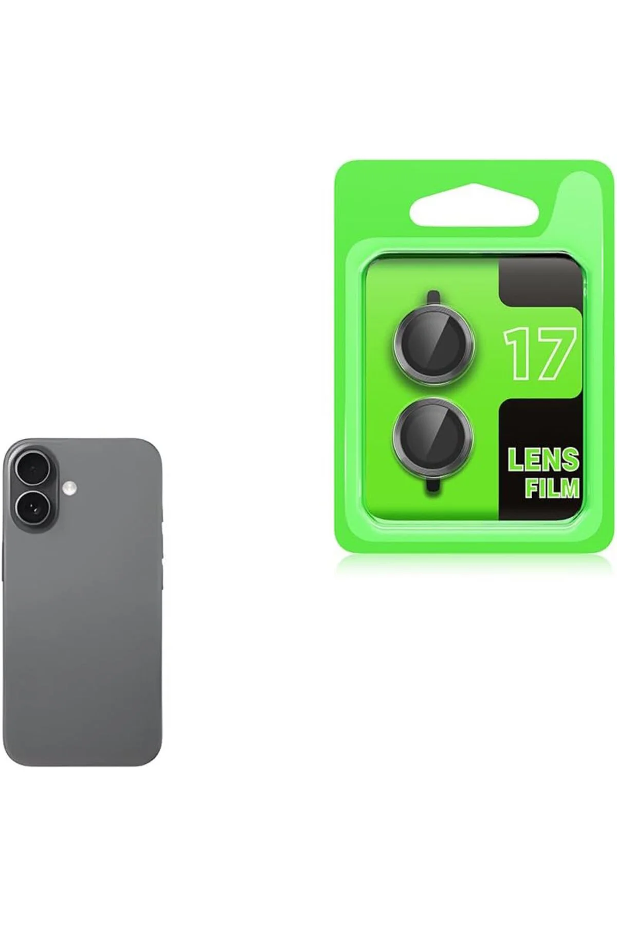 TTKTEKNOLOJİ 17 İçin CL-07 Kamera Lens Koruyucu (Gri) TTKTEKNOLOJ