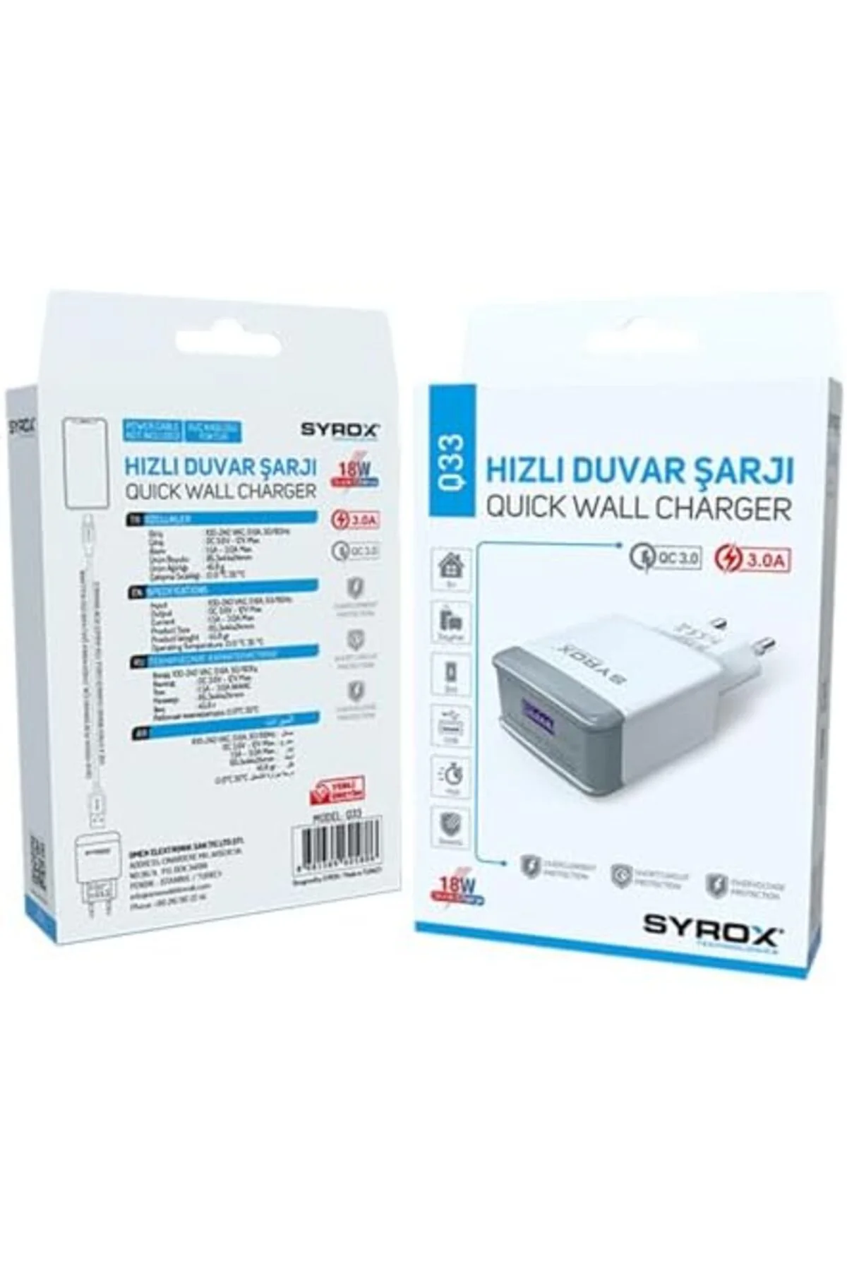 TTKTEKNOLOJİ 18W 3.0A QC şarj adaptörü, hızlı ve güvenli akıllı c TTKTEKNOLOJİ 18W 3.0A QC şarj adaptörü, hızlı ve güvenli akıllı c