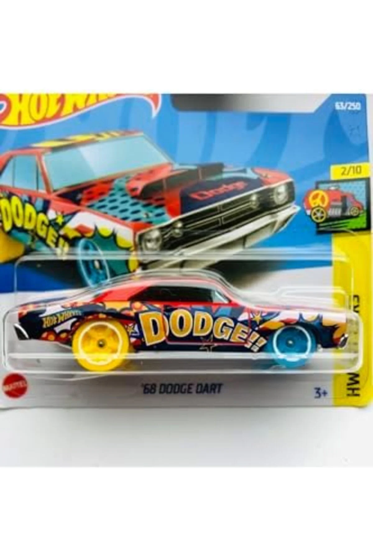 TTKTEKNOLOJİ 2022 Yeni - New 68 Dodge Dart Red 1:64 Ölçek Hotwhee