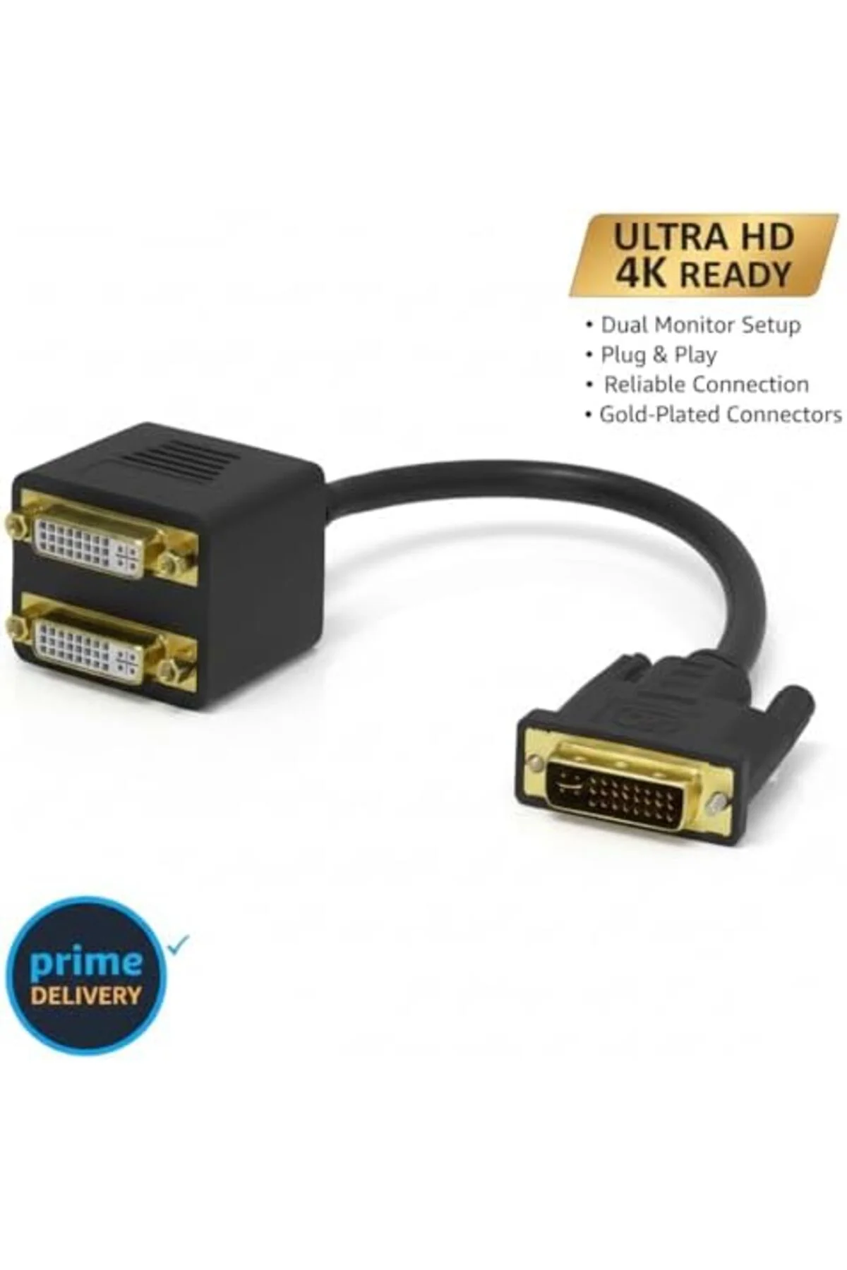 TTKTEKNOLOJİ 24+1 DVI Erkek TO 2x 24+5 DVI Dişi Çoklayıcı Kablo 3