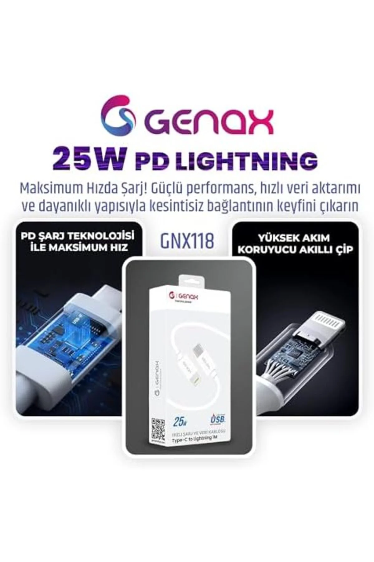 TTKTEKNOLOJİ 25W Lightning Hızlı Şarj Seti – Adaptör + Kablo TTKT