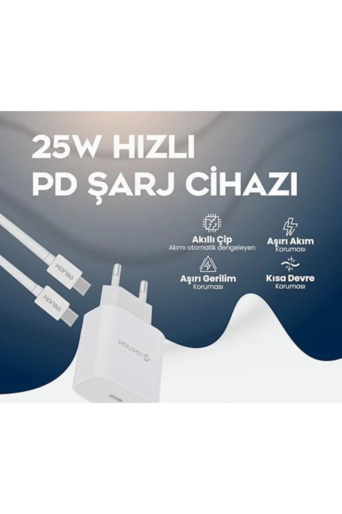 TTKTEKNOLOJİ 25W Type-C Hızlı Şarj Seti – Adaptör + Kablo TTKTEKN