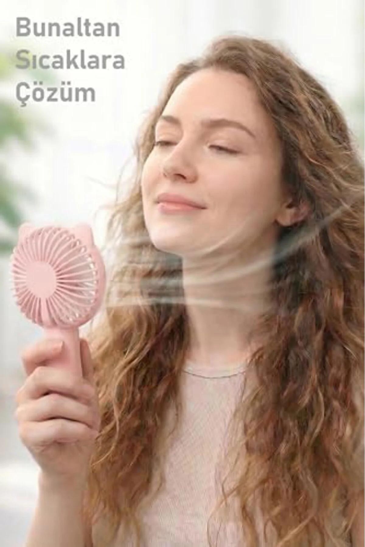 TTKTEKNOLOJİ 3 MODLU Şarjlı El Fanı 3 Kademe Seyahat Masaüstü Van