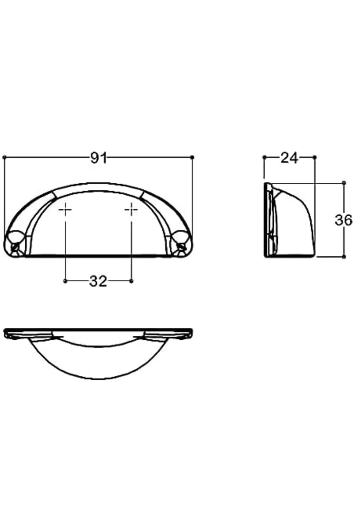 TTKTEKNOLOJİ 32 mm saten rengi tas Kulp KRK 395519