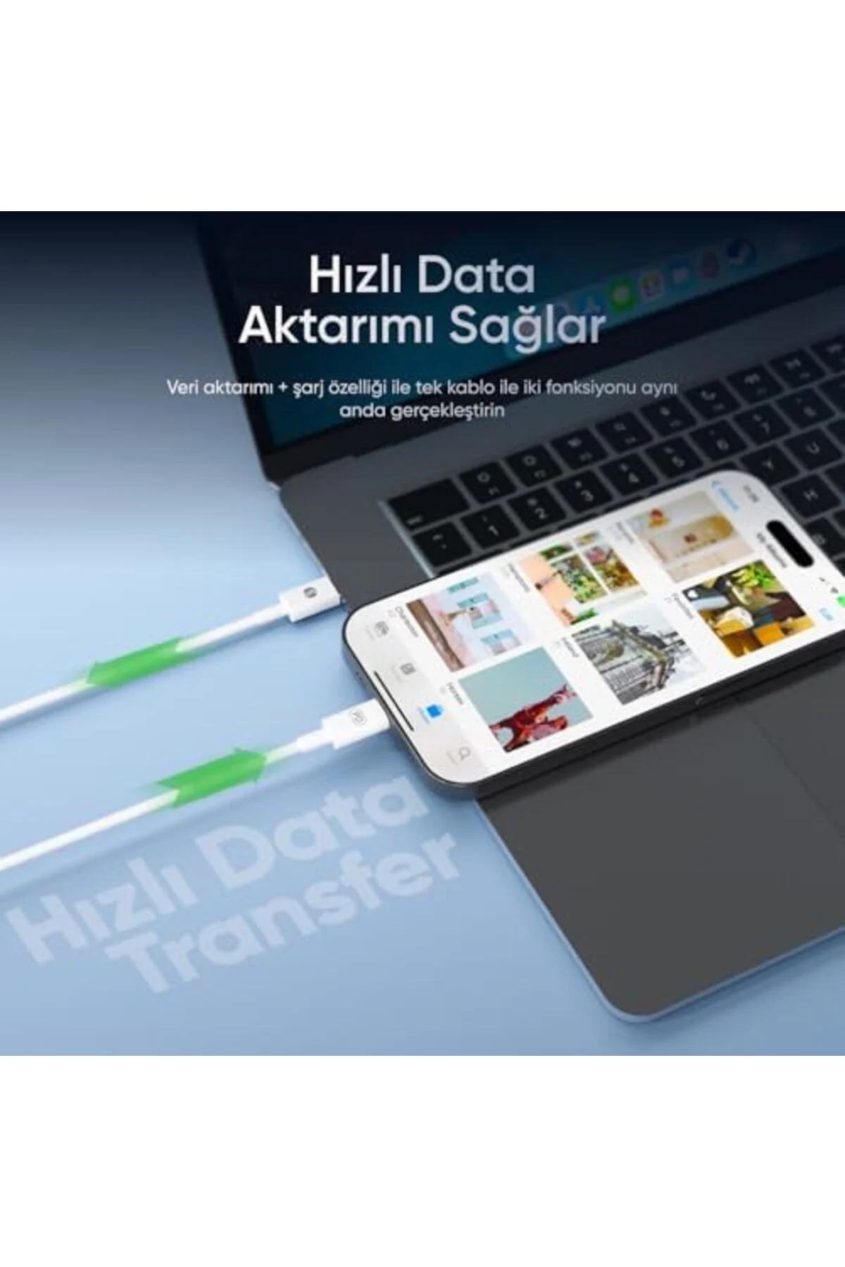 TTKTEKNOLOJİ 35W SUPER Charge 1m PD Type C to Lightning Hızlı Dat