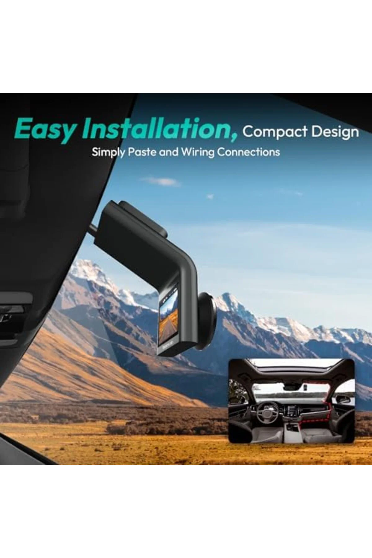 TTKTEKNOLOJİ 360 Cam G300H Pro 1296p 140° Geniş Açı Akıllı Araç İ