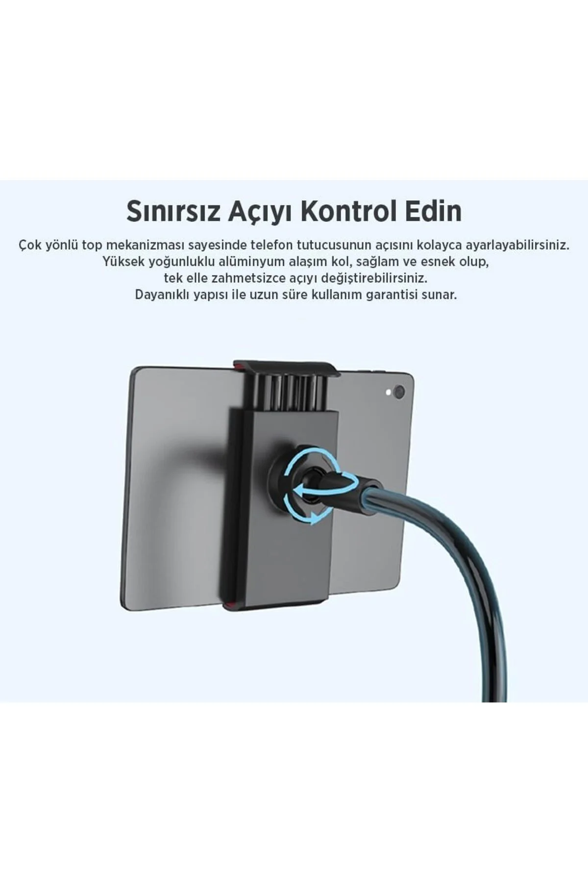 TTKTEKNOLOJİ 360° Dönen Uzun Kollu Ayarlanabilir Tablet ve Telefo