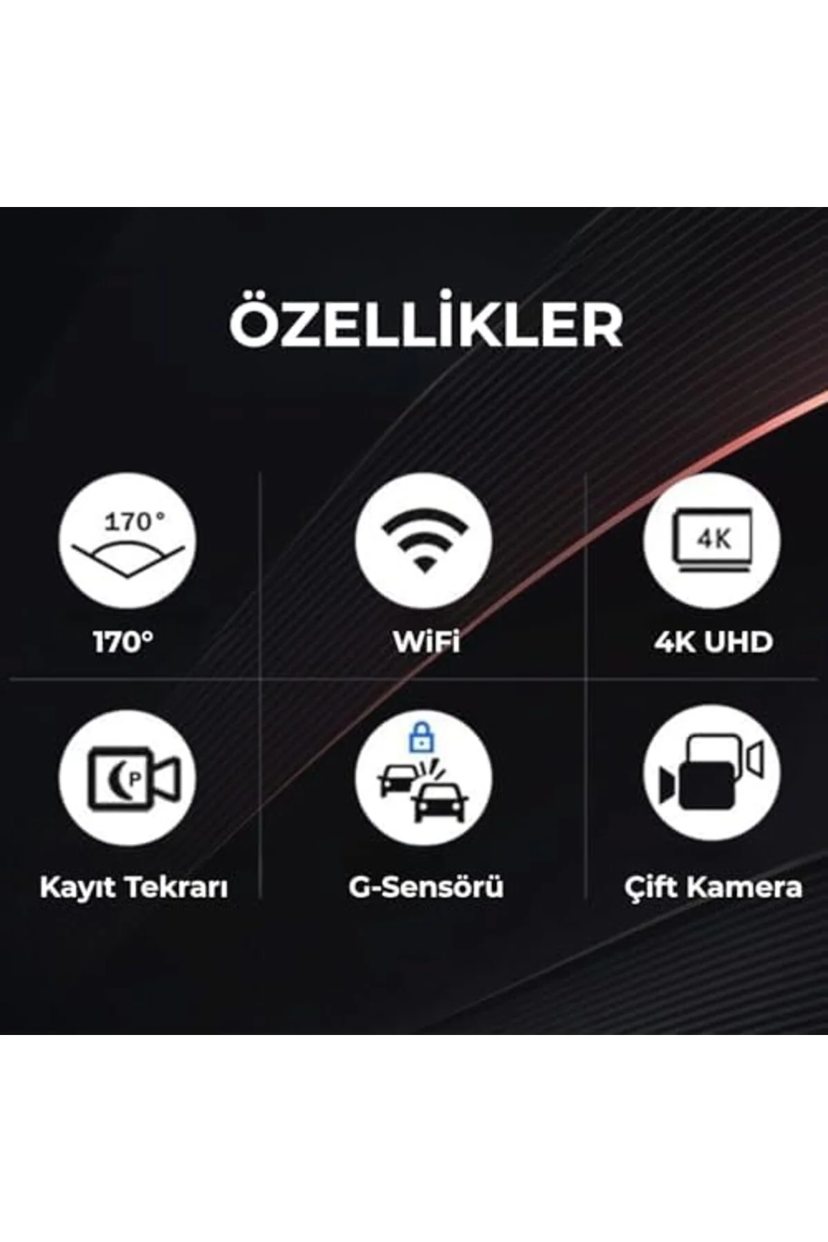TTKTEKNOLOJİ 3840 * 2160P Ön ve Arka Kameralı 1.5” IPS HD Ekran, 