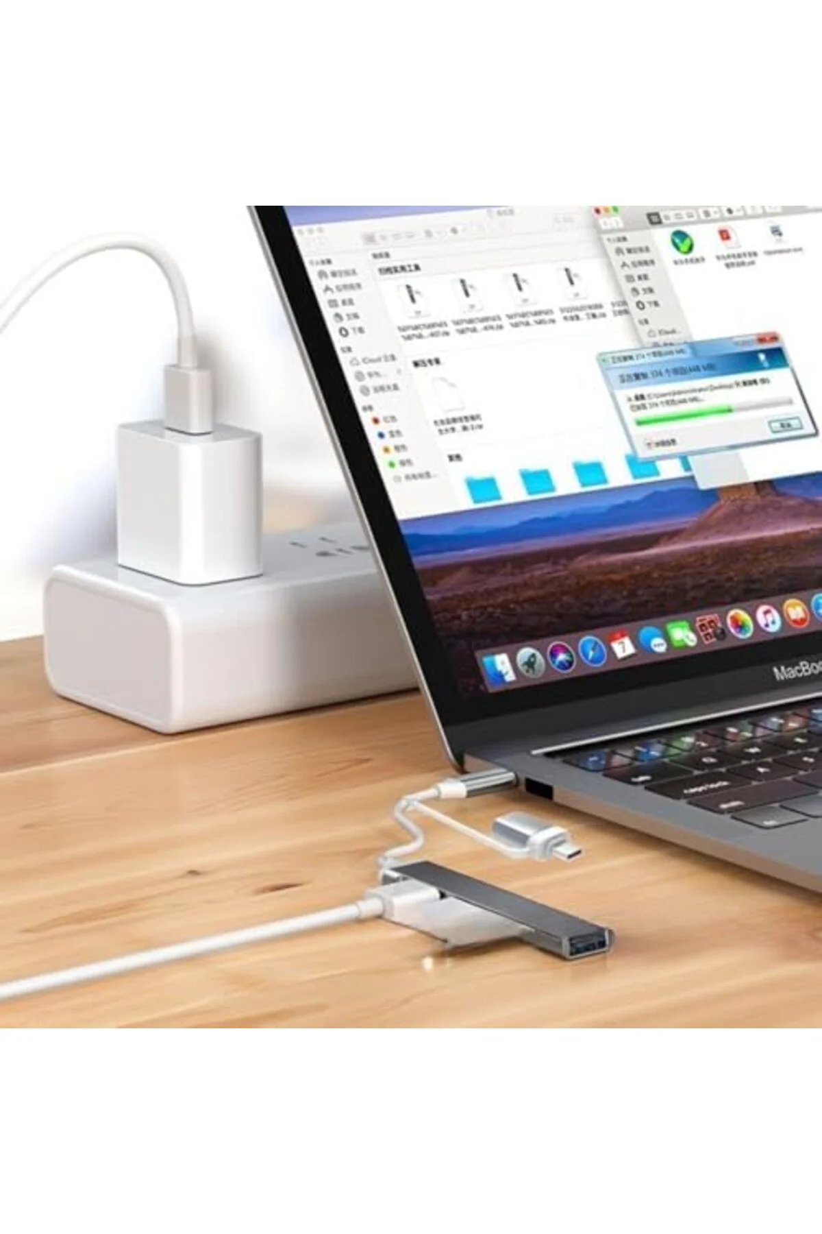 TTKTEKNOLOJİ 4 Port USB Çoklayıcı ve Type-C Adaptör – 2 in 1 Mult