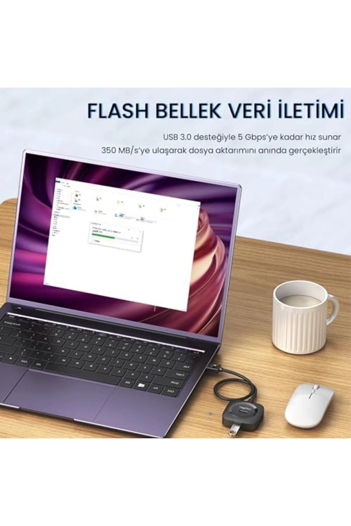 TTKTEKNOLOJİ 4 Port USB 3.0 Çoklayıcı Hub Beyaz TTKTEKNOLOJİ 3955