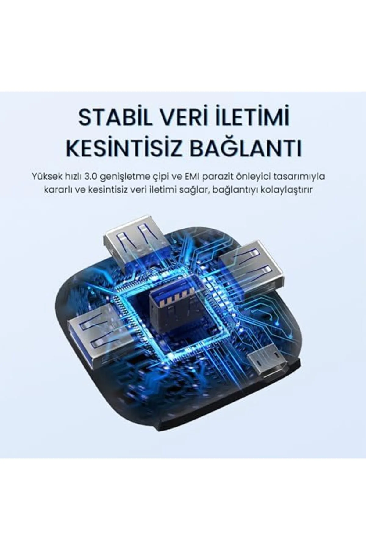 TTKTEKNOLOJİ 4 Port USB 3.0 Çoklayıcı Hub Beyaz TTKTEKNOLOJİ 3955