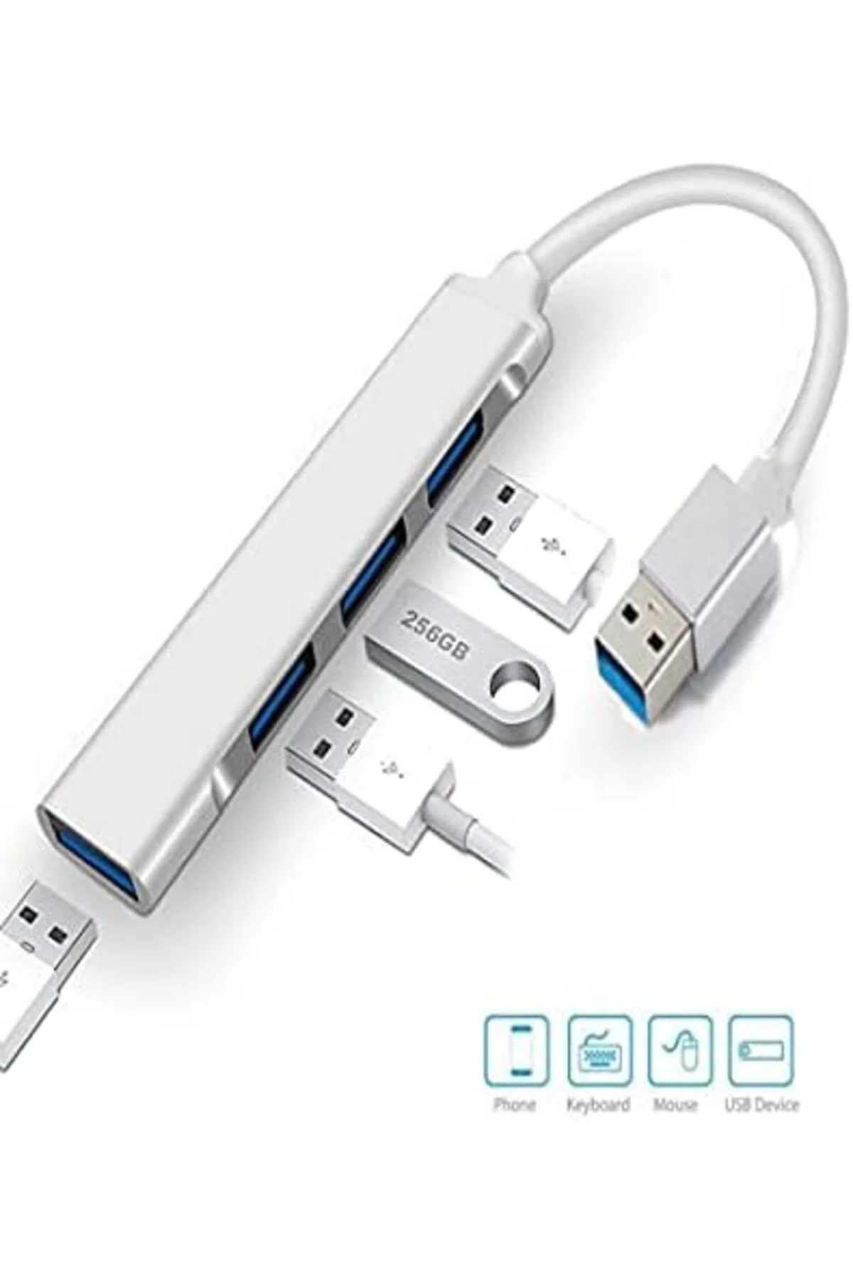 TTKTEKNOLOJİ 4 Port Usb 3.0 Hub Çevirici Çoğaltıcı Çoklayıcı Çokl