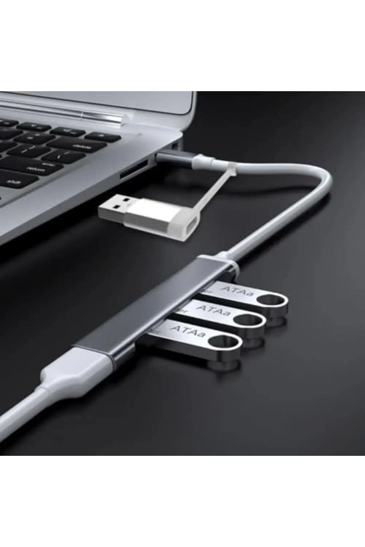 TTKTEKNOLOJİ 4 Port USB Çoklayıcı ve Type-C Adaptör – 2 in 1 Mult