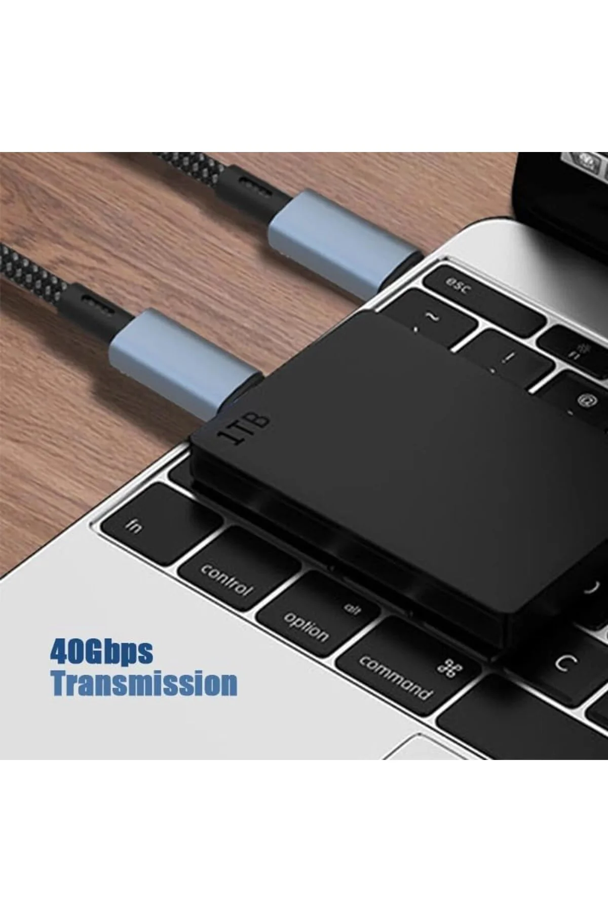 TTKTEKNOLOJİ 40Gbps 240W 4.0 Thunderbolt Type-C to Type-C Şarj, D