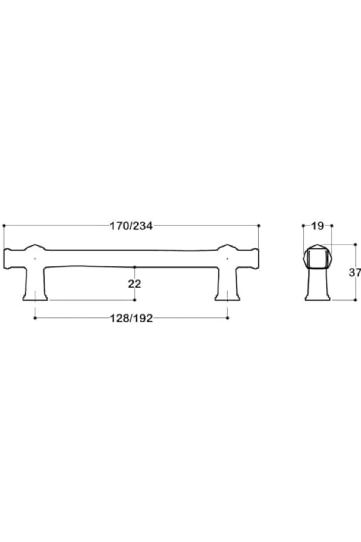 TTKTEKNOLOJİ 4223 Klasik Kulp Antik Renk 192 Mm KRK 395519