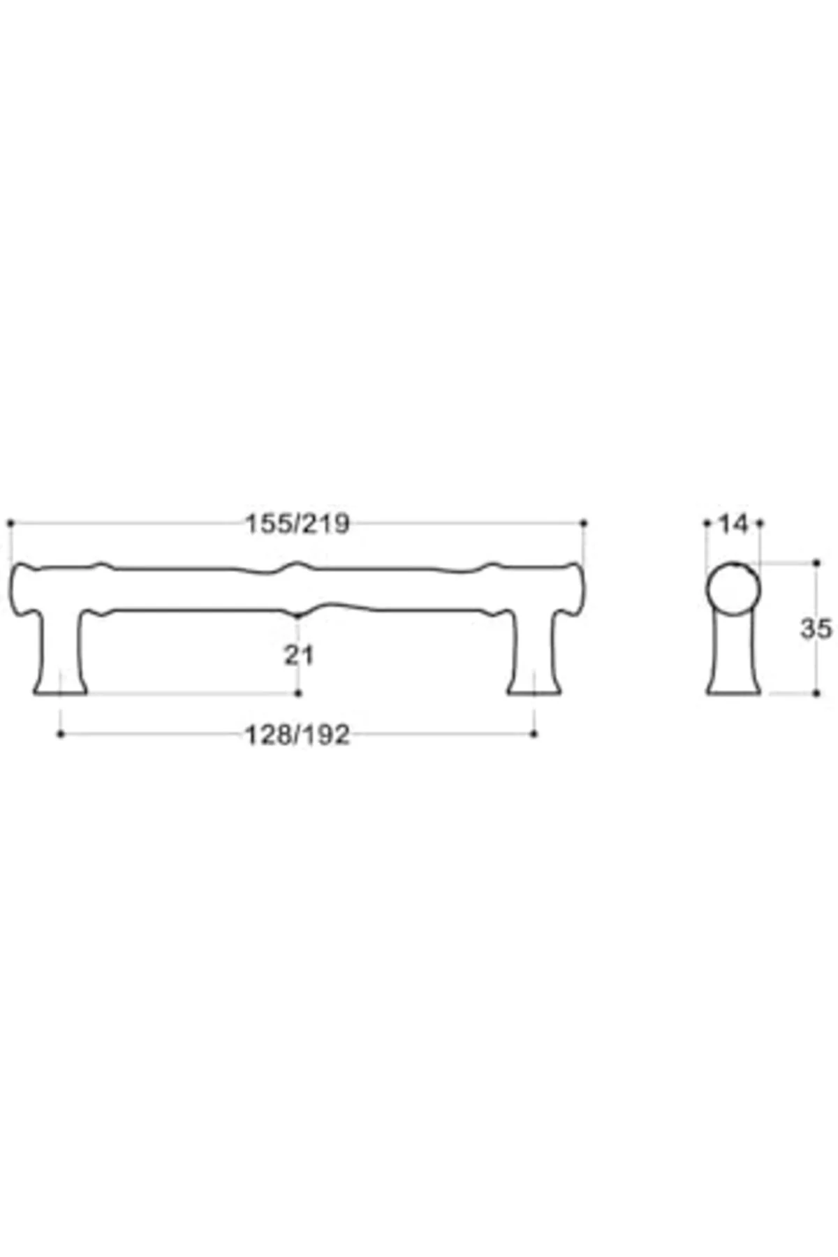 TTKTEKNOLOJİ 4227 Klasik Kulp Antik Renk 128 Mm KRK 395519