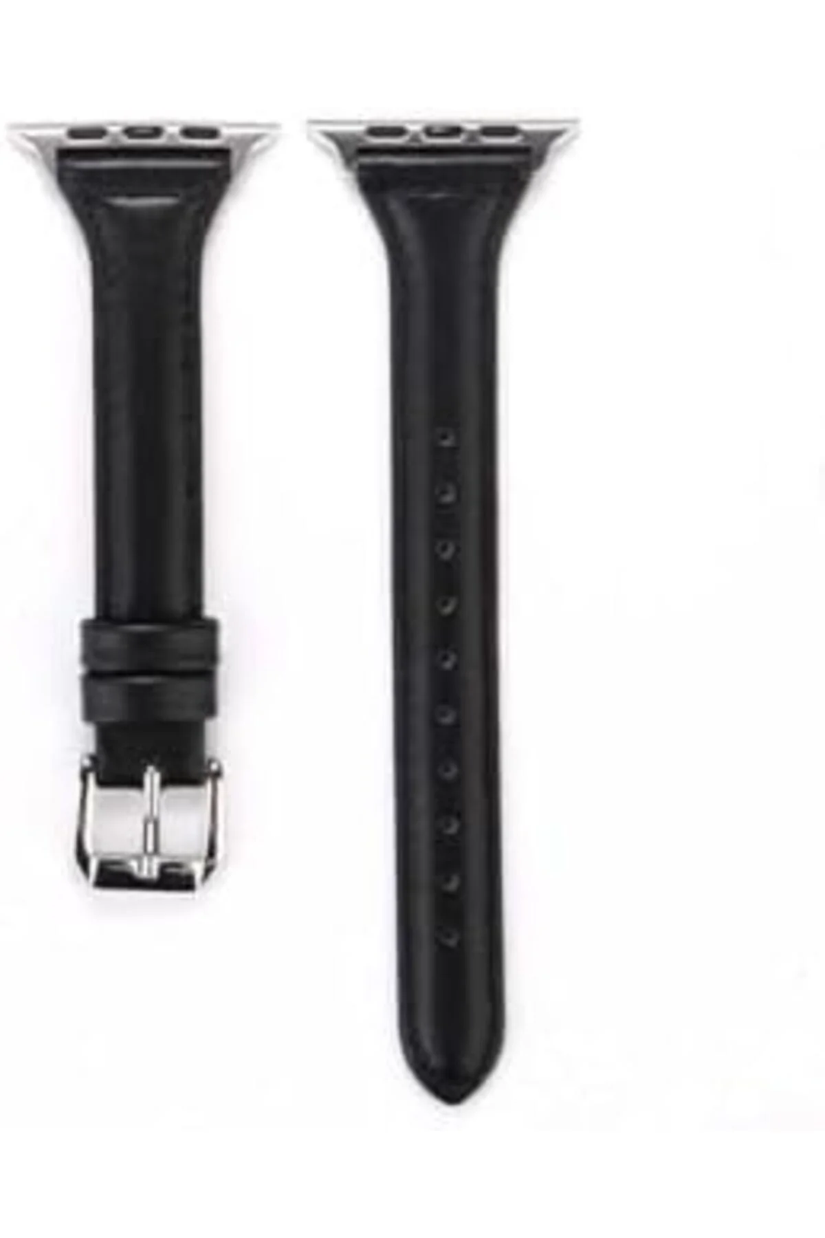 TTKTEKNOLOJİ 42mm İle Uyumlu KRD, 28 Deri Kordon, Siyah TTKTEKNOL