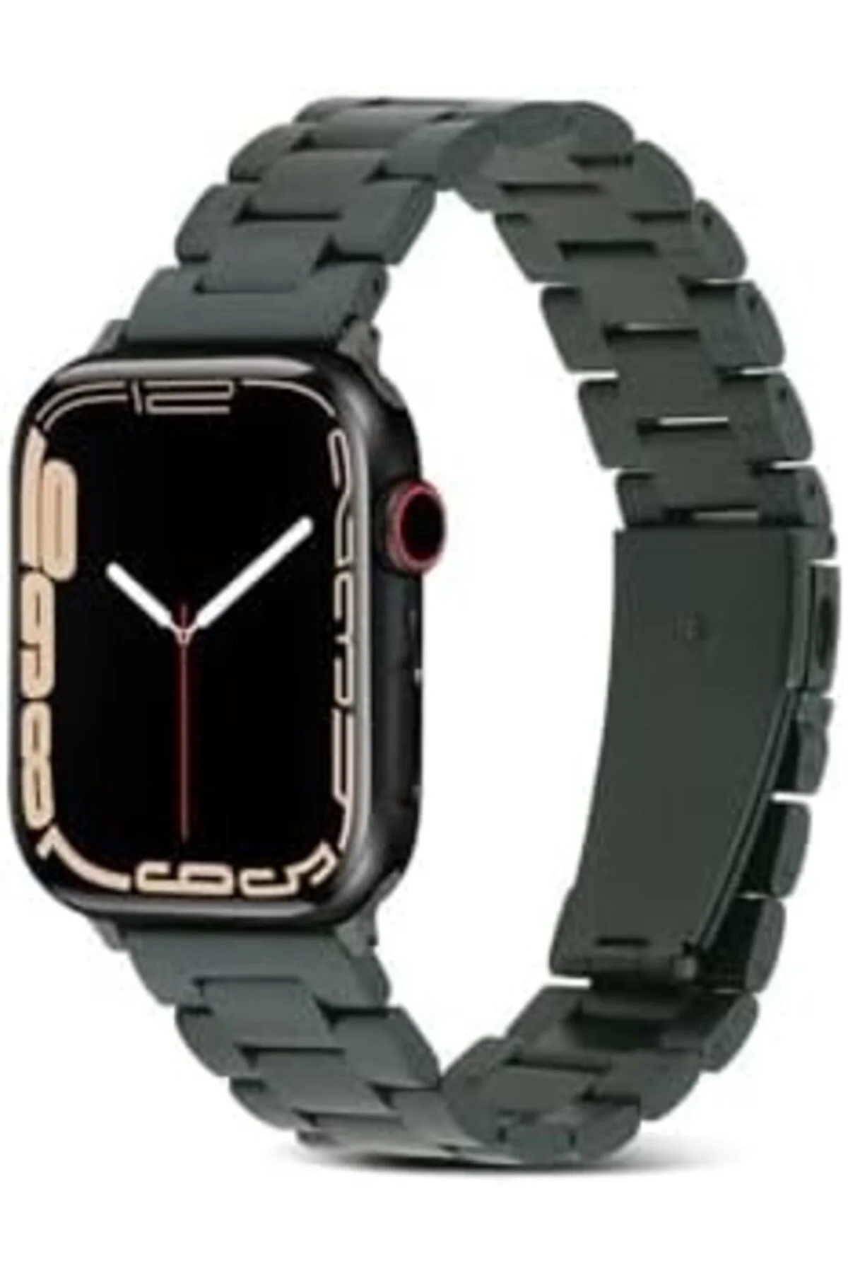 TTKTEKNOLOJİ 42mm İle Uyumlu KRD, 04 Metal Kordon, Olive TTKTEKNO