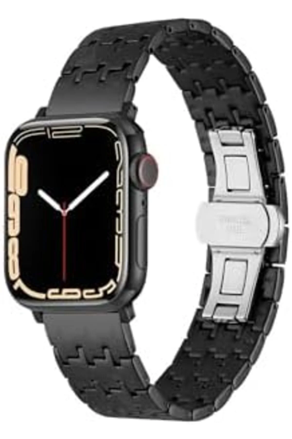 TTKTEKNOLOJİ 42mm İle Uyumlu KRD, 86 Metal Kordon, Siyah TTKTEKNO