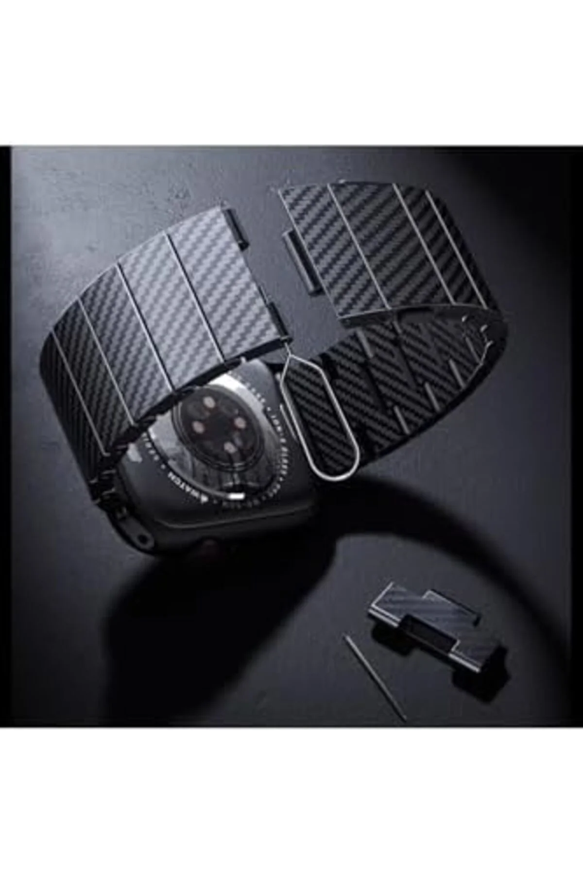TTKTEKNOLOJİ 44mm İle Uyumlu KRD, 90 600D Karbon Fiber Kordon, Si