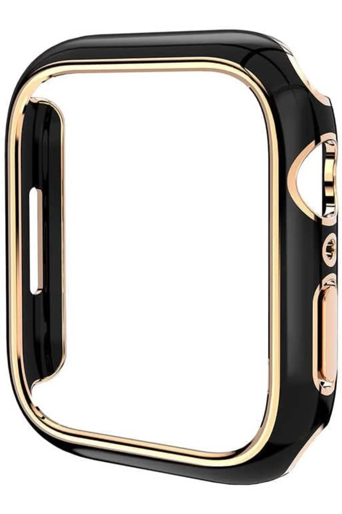 TTKTEKNOLOJİ 44mm ile uyumlu Çizgili Kasa Koruyucu Siyah TTKTEKNO