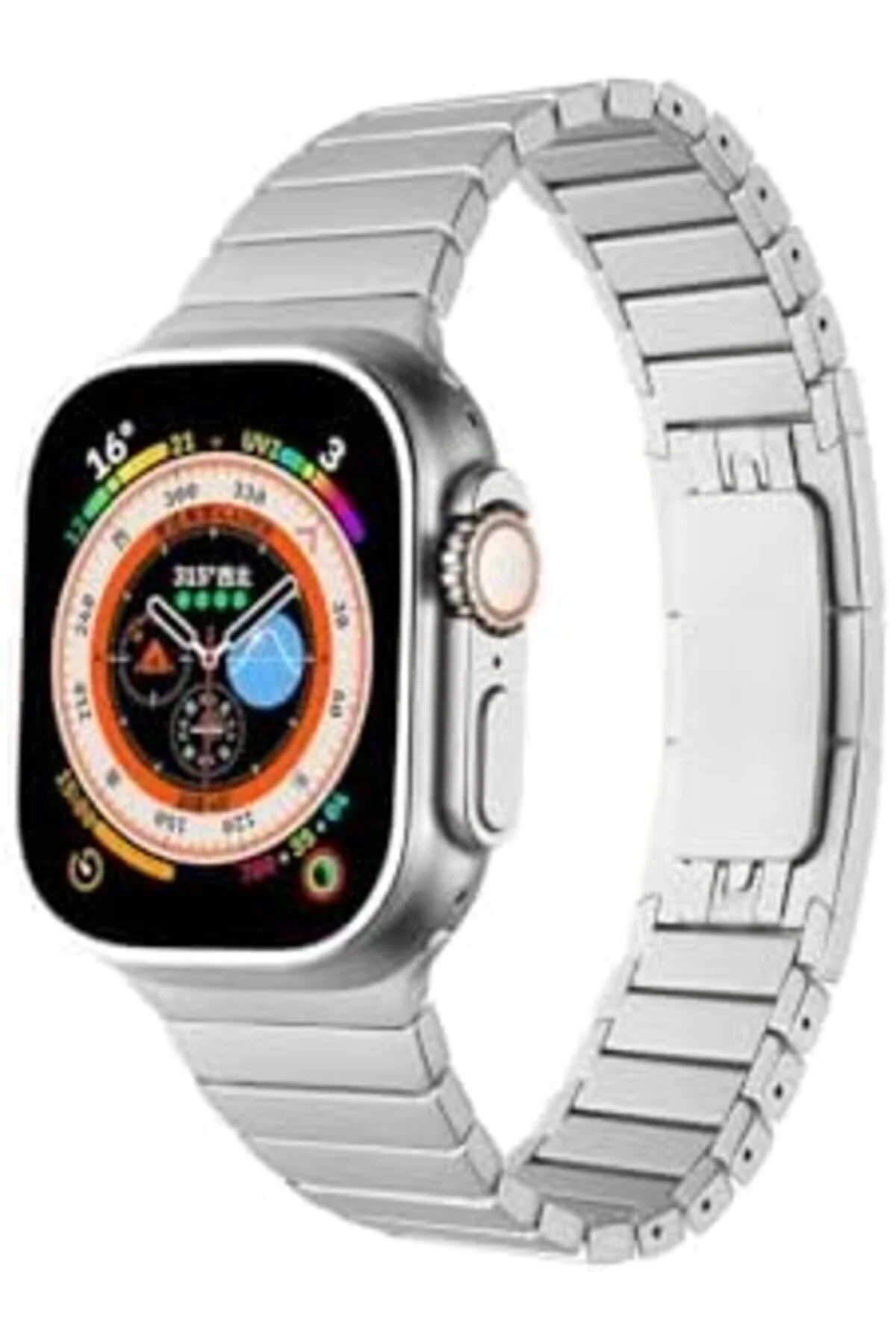 TTKTEKNOLOJİ 44mm İle Uyumlu KRD, 35 Metal Kordon, Gri TTKTEKNOLO