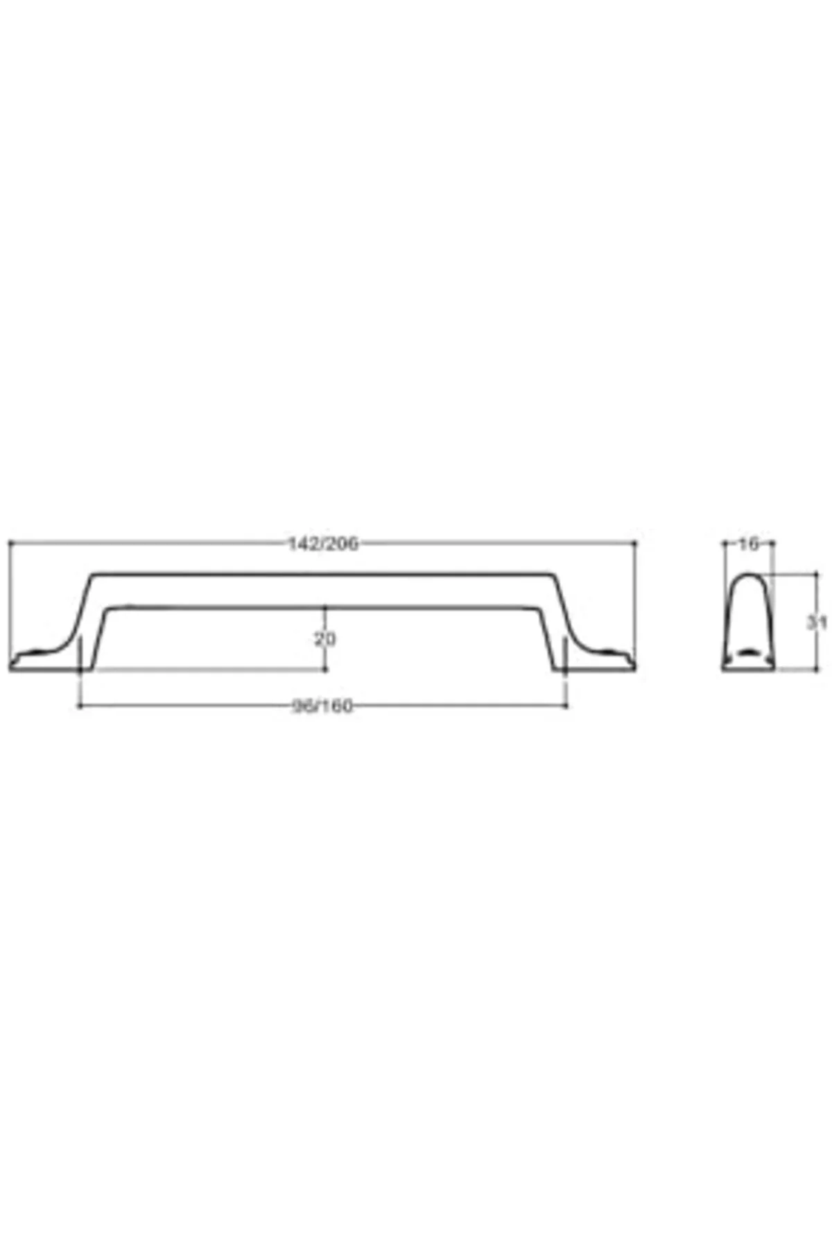 TTKTEKNOLOJİ 4583 Klasik Kulp Kahverengi 160 Mm KRK 395519