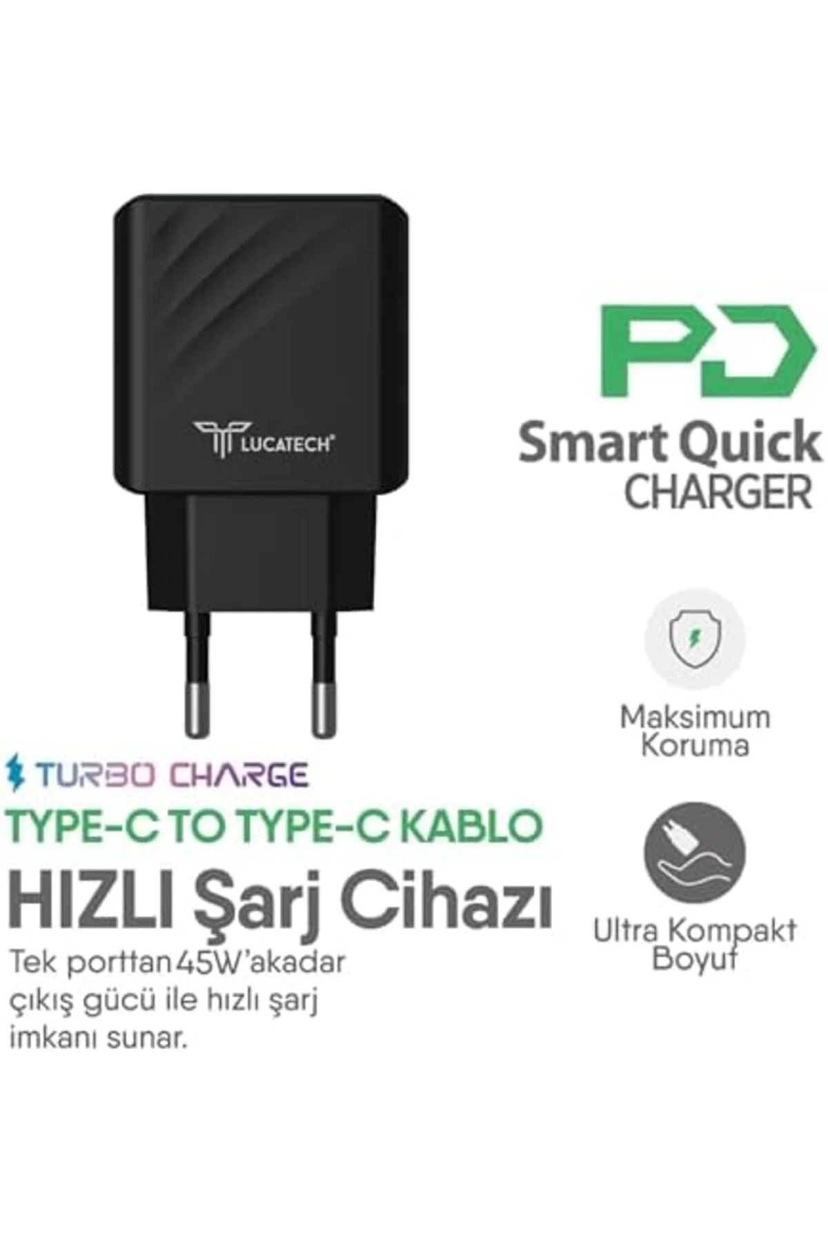TTKTEKNOLOJİ 45W Super Type-C Şarj Aleti – Güçlü TTKTEKNOLOJİ 395
