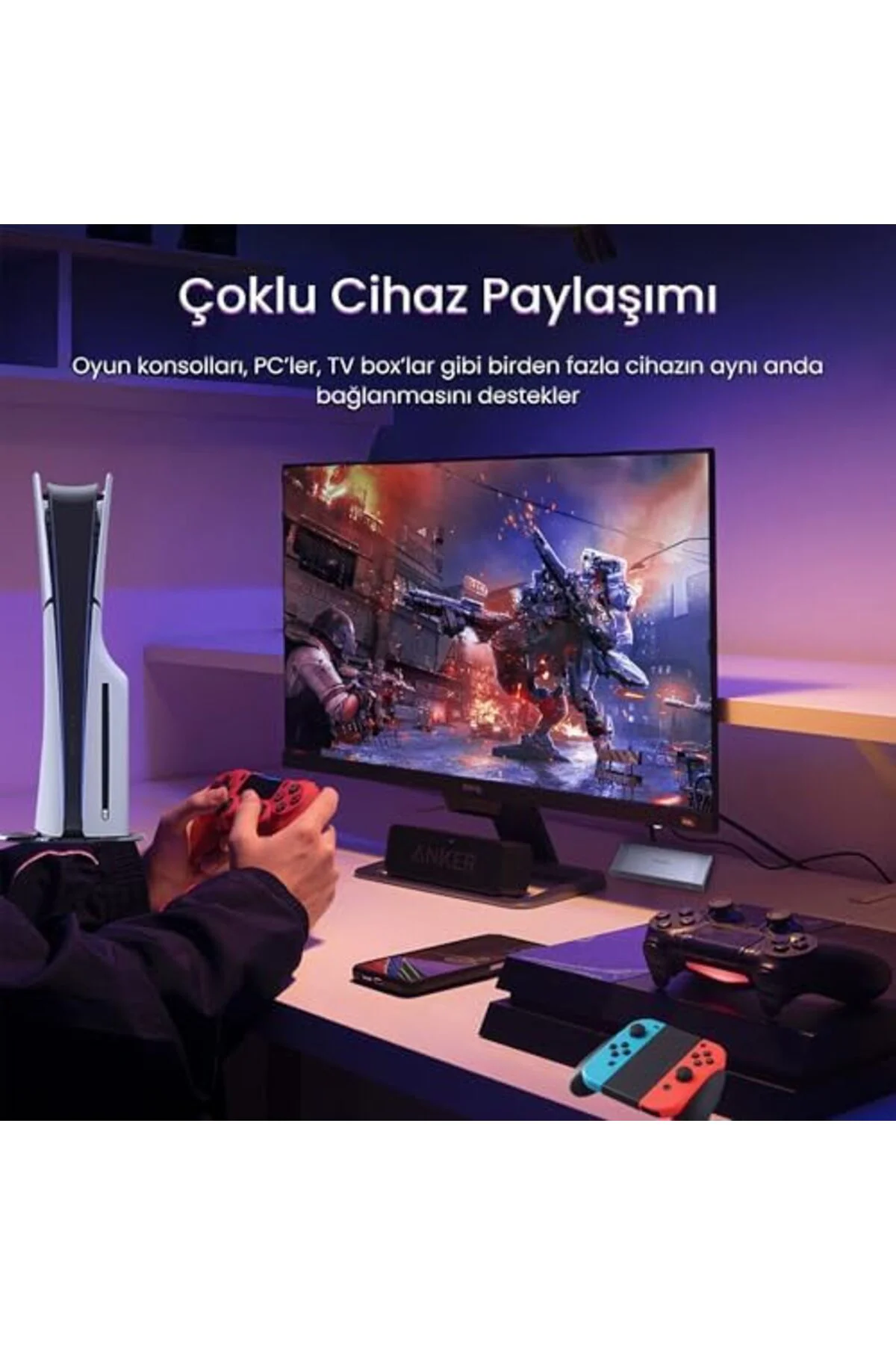 TTKTEKNOLOJİ 4K HDMI 2.0 Görüntü Seçici 3 Giriş 1 Çıkış Kumandalı