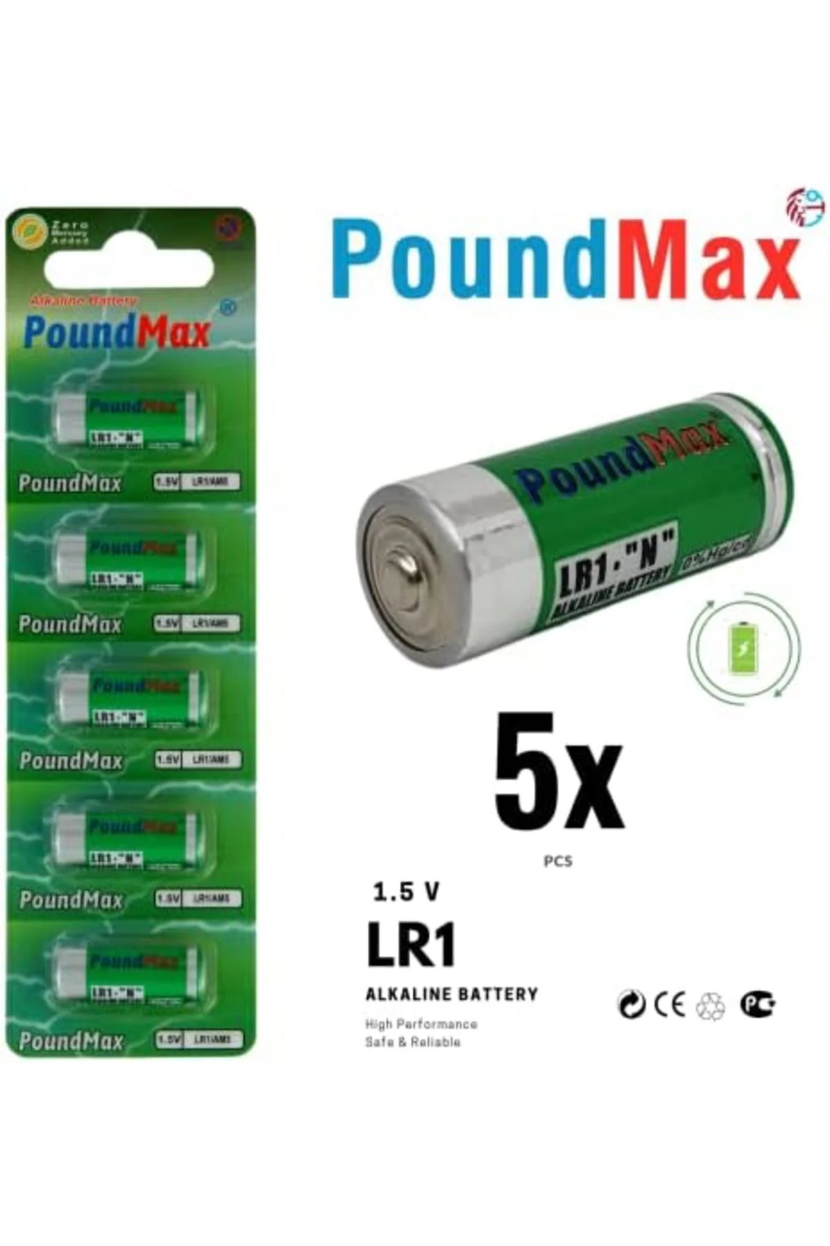 TTKTEKNOLOJİ 5 adet 910A (LR1) 1.5V Alkalin Pil TTKTEKNOLOJİ 3955