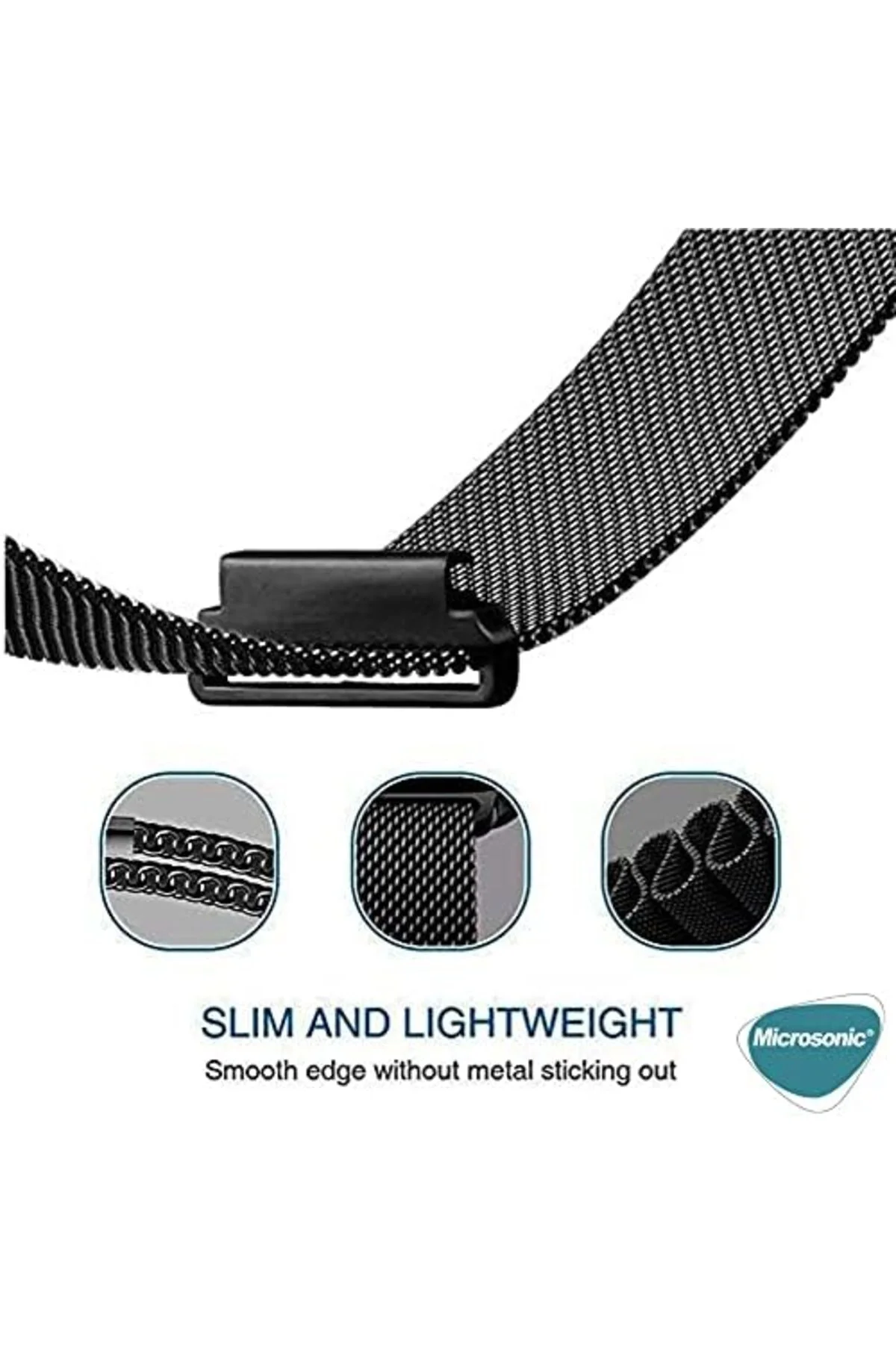 TTKTEKNOLOJİ 5 Milanese Loop Kordon (5 ile Uyumlu Kordon, Akıllı 