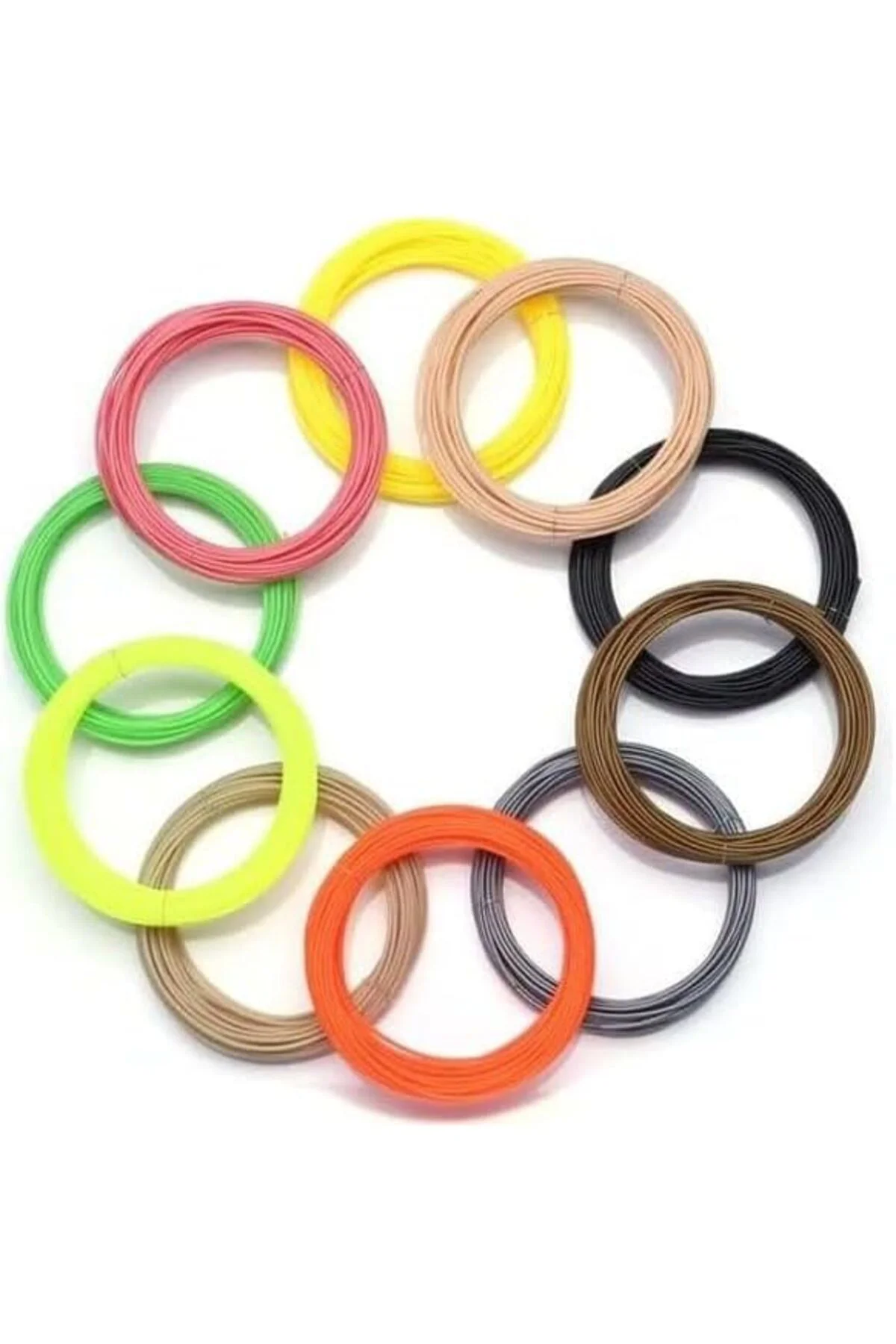 TTKTEKNOLOJİ 5 Renk 5 Metre 3D Kalem 3D Yazıcı Uyumlu Filament Va