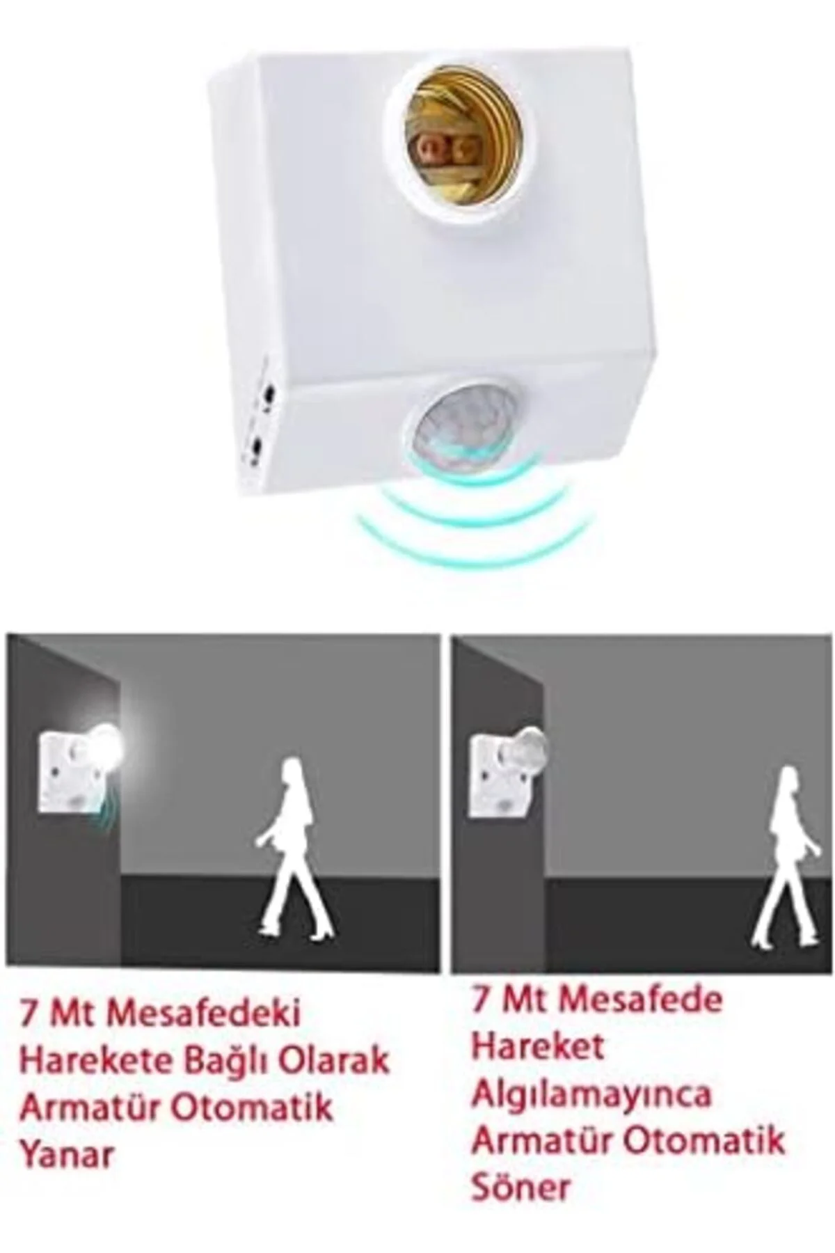 TTKTEKNOLOJİ 5014 360 Derece E27 Duylu Hareket Sensörü KRK 395519