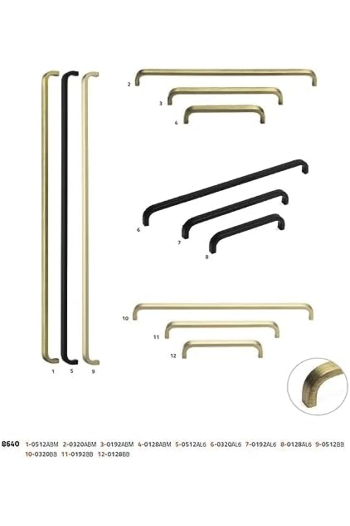 TTKTEKNOLOJİ 512 mm siyah renkli Modern Kulp KRK 395519