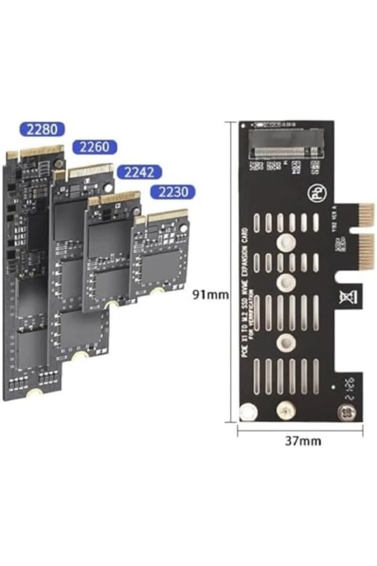 TTKTEKNOLOJİ 5225 Pci-e 3.0 To Nvme Ssd M.2 M Key Çevirici Kart T TTKTEKNOLOJİ 5225 Pci-e 3.0 To Nvme Ssd M.2 M Key Çevirici Kart T