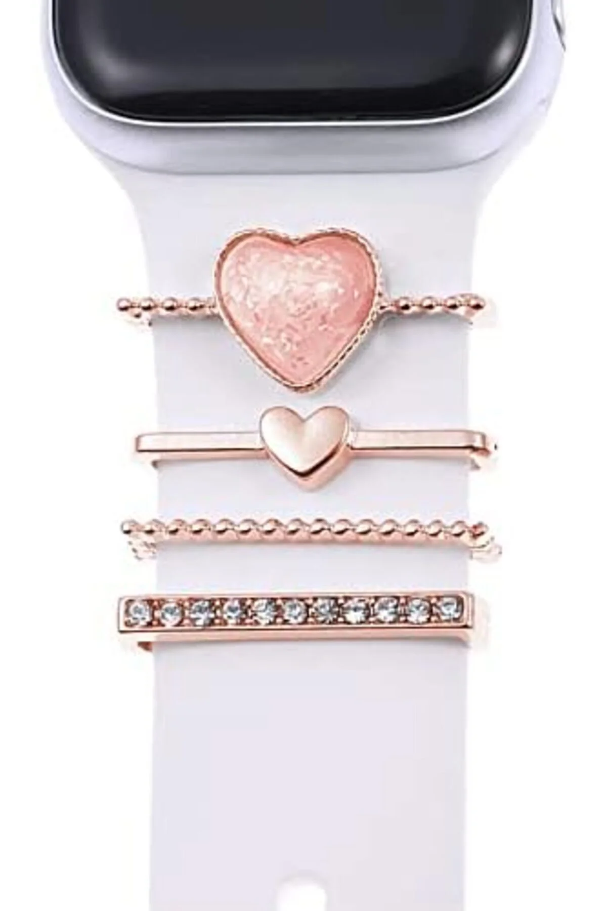 TTKTEKNOLOJİ 6 40mm Kordon Süsü Charm İnci Kalp Rose TTKTEKNOLOJİ TTKTEKNOLOJİ 6 40mm Kordon Süsü Charm İnci Kalp Rose TTKTEKNOLOJİ