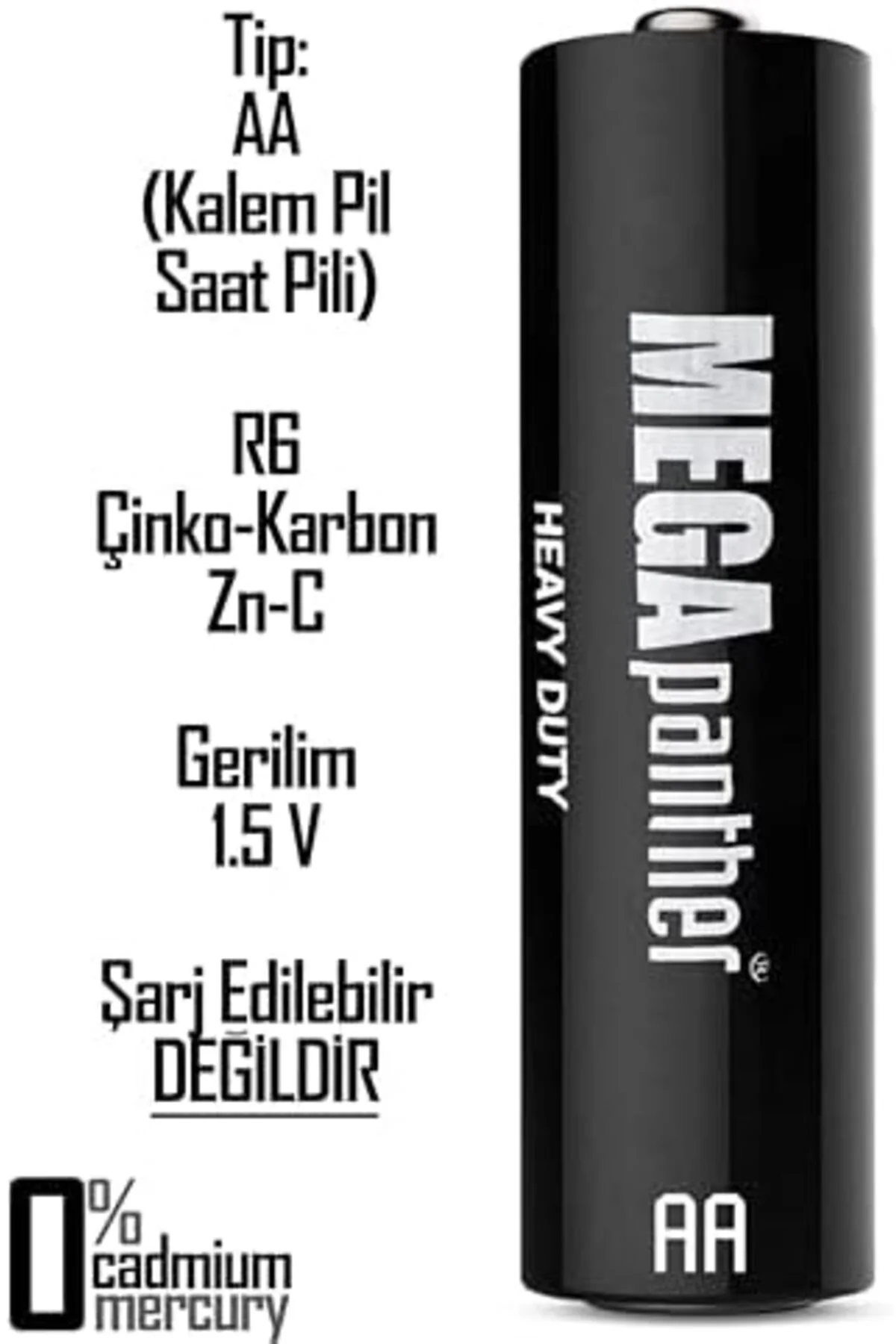 TTKTEKNOLOJİ 60lı AA R6 Kalın Kalem Pil Saat Pili Zn-C 1.5V TTKTE