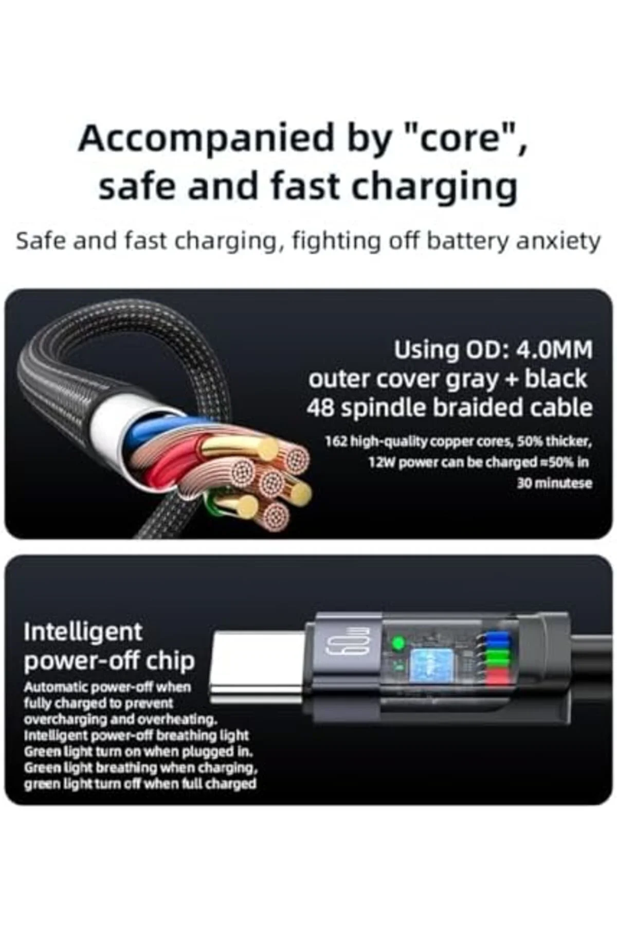 TTKTEKNOLOJİ 60W Type-C to Type-C Otomatik Şarj Kesme Özellikli P