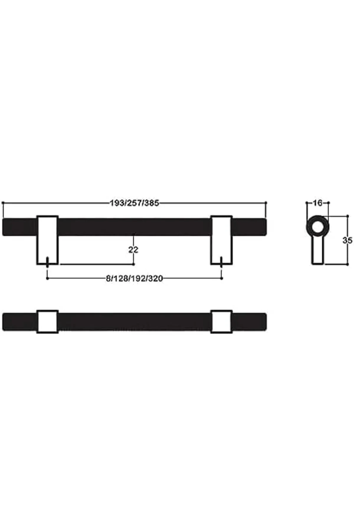 TTKTEKNOLOJİ 640 mm Klasik Kulp antik rengi KRK 395519