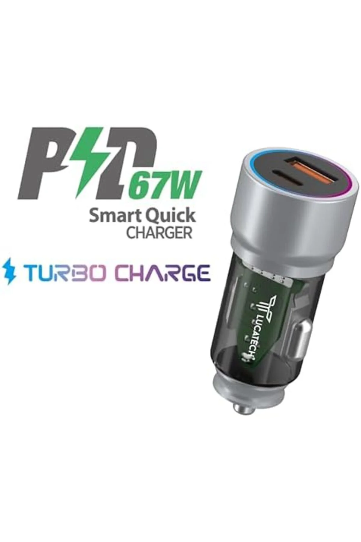 TTKTEKNOLOJİ 67W TURBO Araç Şarj Başlığı – USB + PD Girişli TTKTE