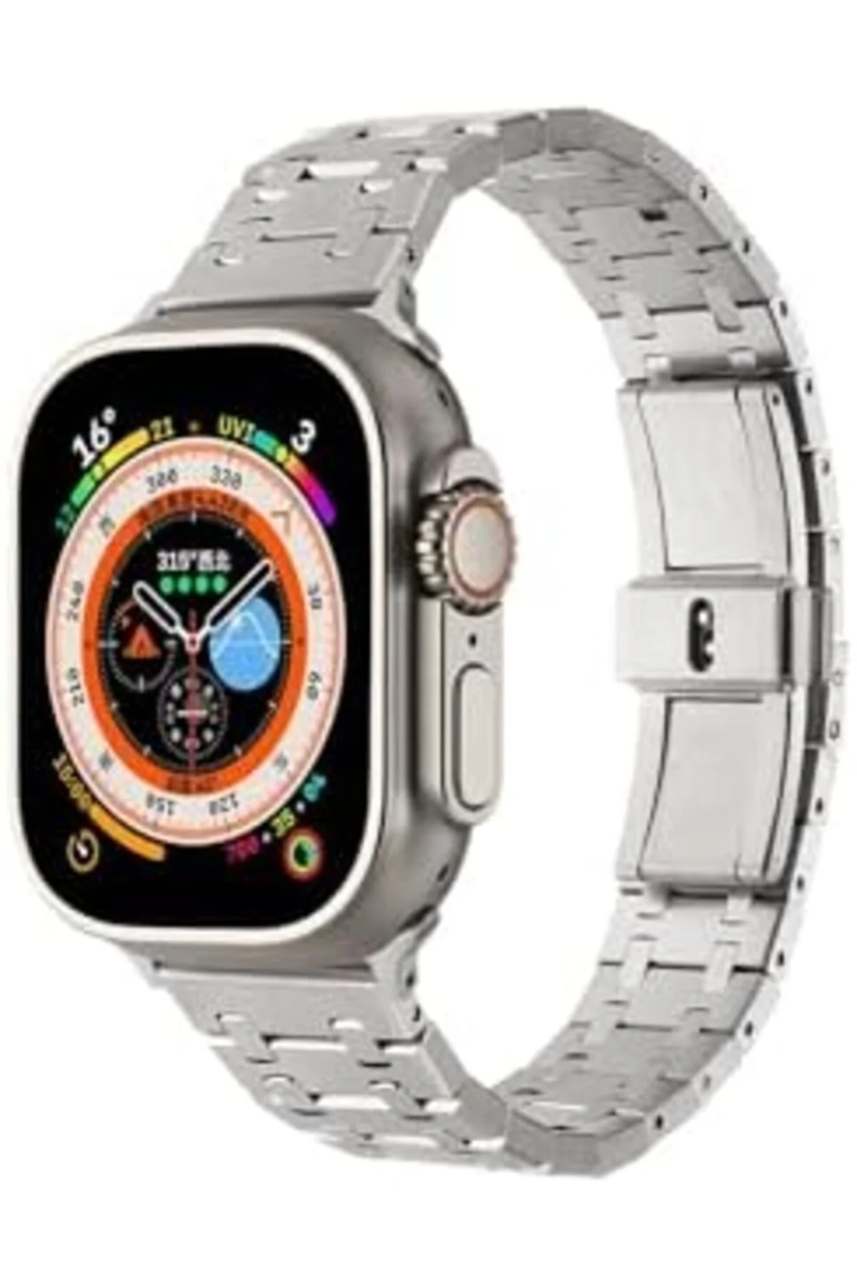 TTKTEKNOLOJİ 7 41mm İle Uyumlu KRD, 83 Metal Kordon, Rose TTKTEKN