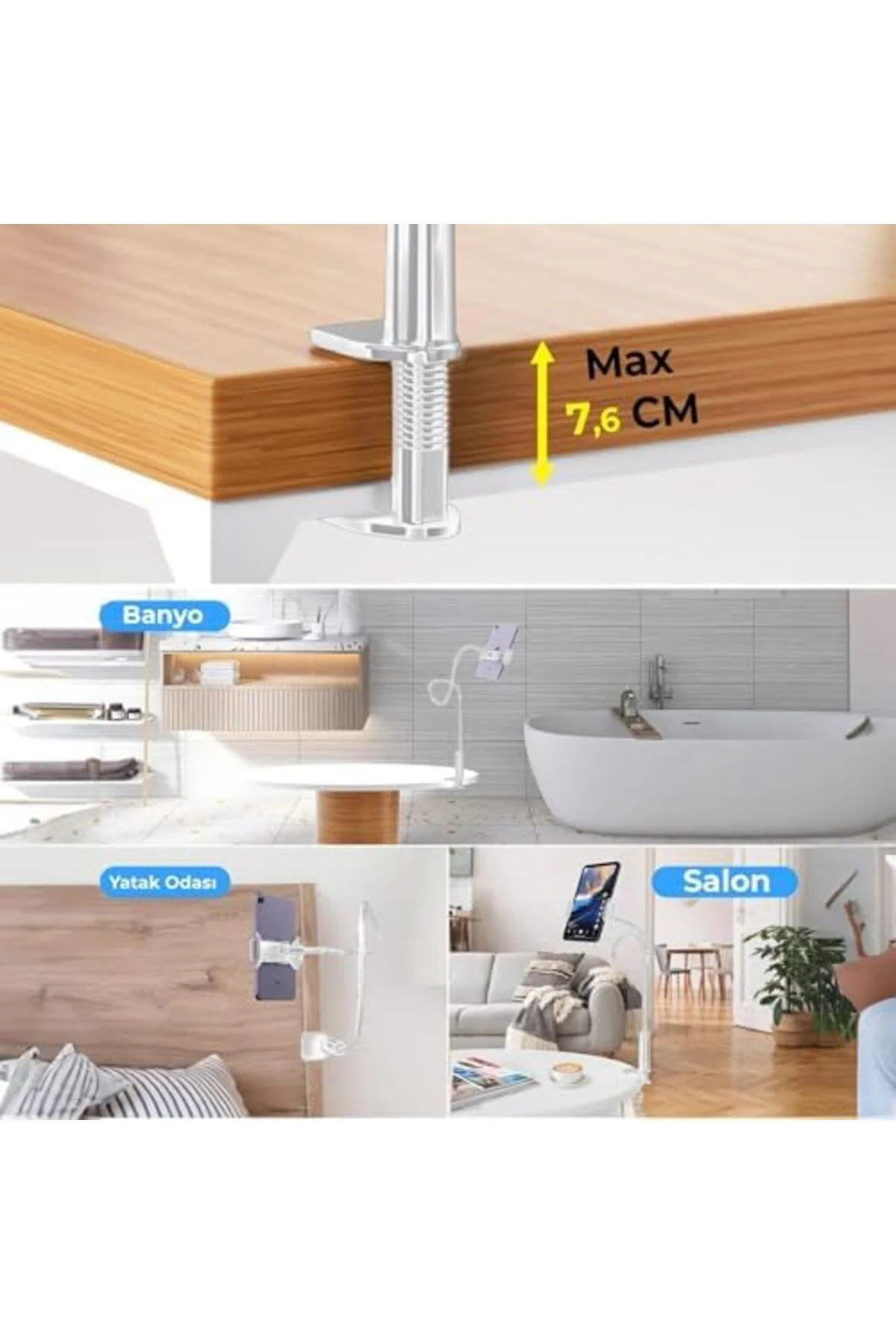 TTKTEKNOLOJİ 70 CM Akrobat Esnek Tablet ve Telefon Tutucu Stand B