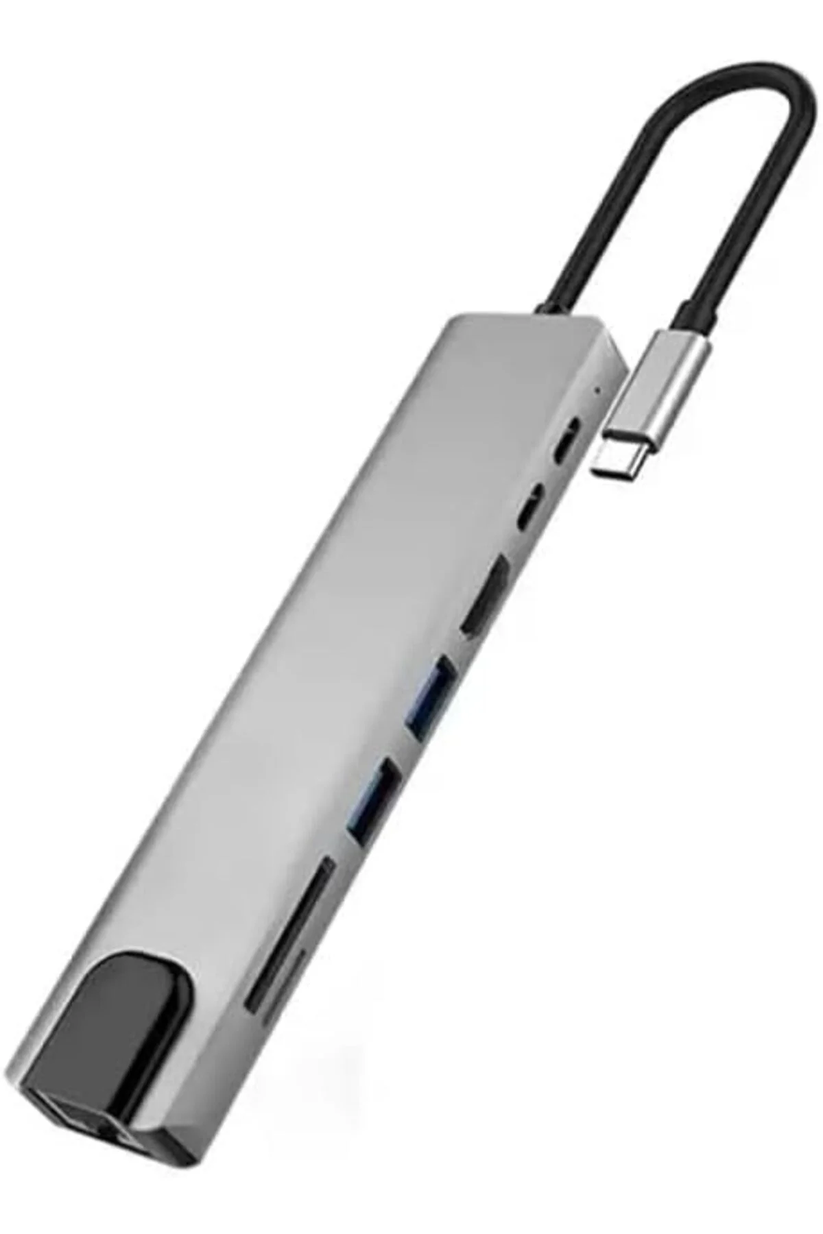TTKTEKNOLOJİ 8 in 1 Type C to 2 Port USB 3.0 2 SD Kart TF Kart HD