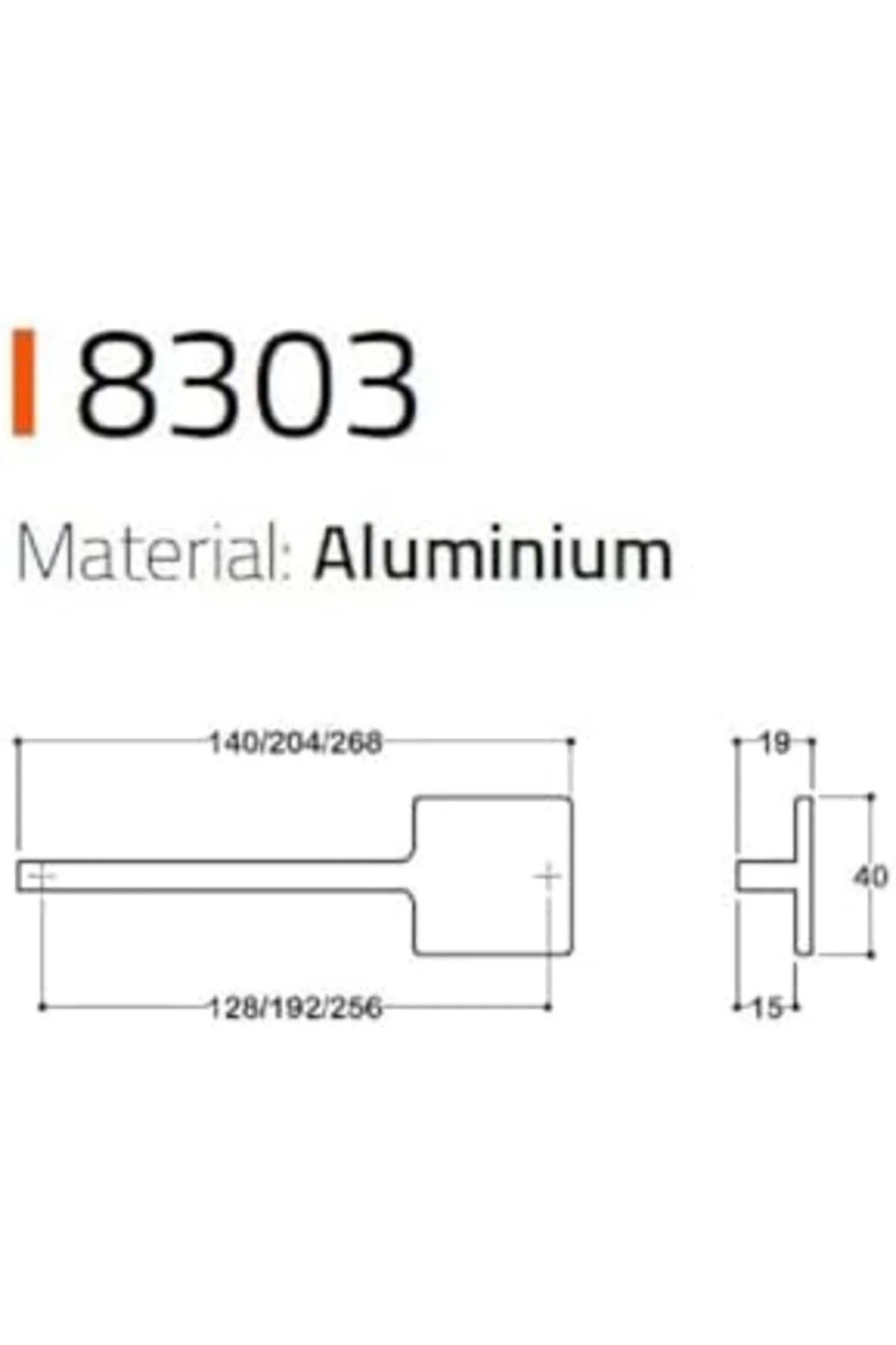 TTKTEKNOLOJİ 8303 Modern Kulp Krom Renk 128 Mm KRK 395519