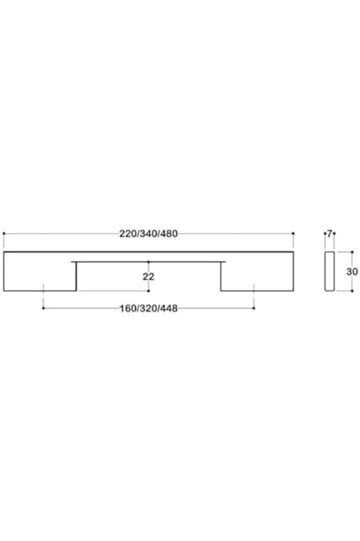 TTKTEKNOLOJİ 8570 Modern Kulp Mat Altın Renk 448 Mm KRK 395519