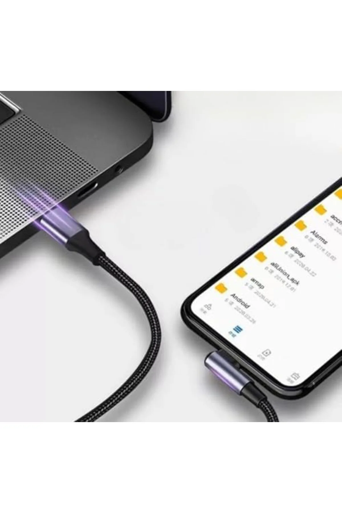 TTKTEKNOLOJİ 90 Derece Açılı USB Type-C Şarj Kablosu, Oyun için U TTKTEKNOLOJİ 90 Derece Açılı USB Type-C Şarj Kablosu, Oyun için U
