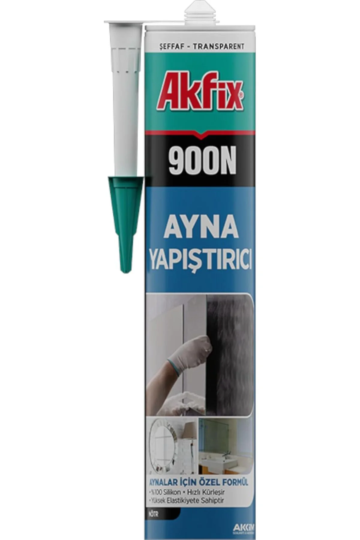 TTKTEKNOLOJİ 900N Ayna Silikonu, Nötr Sistem,%100 Silikon, Solven